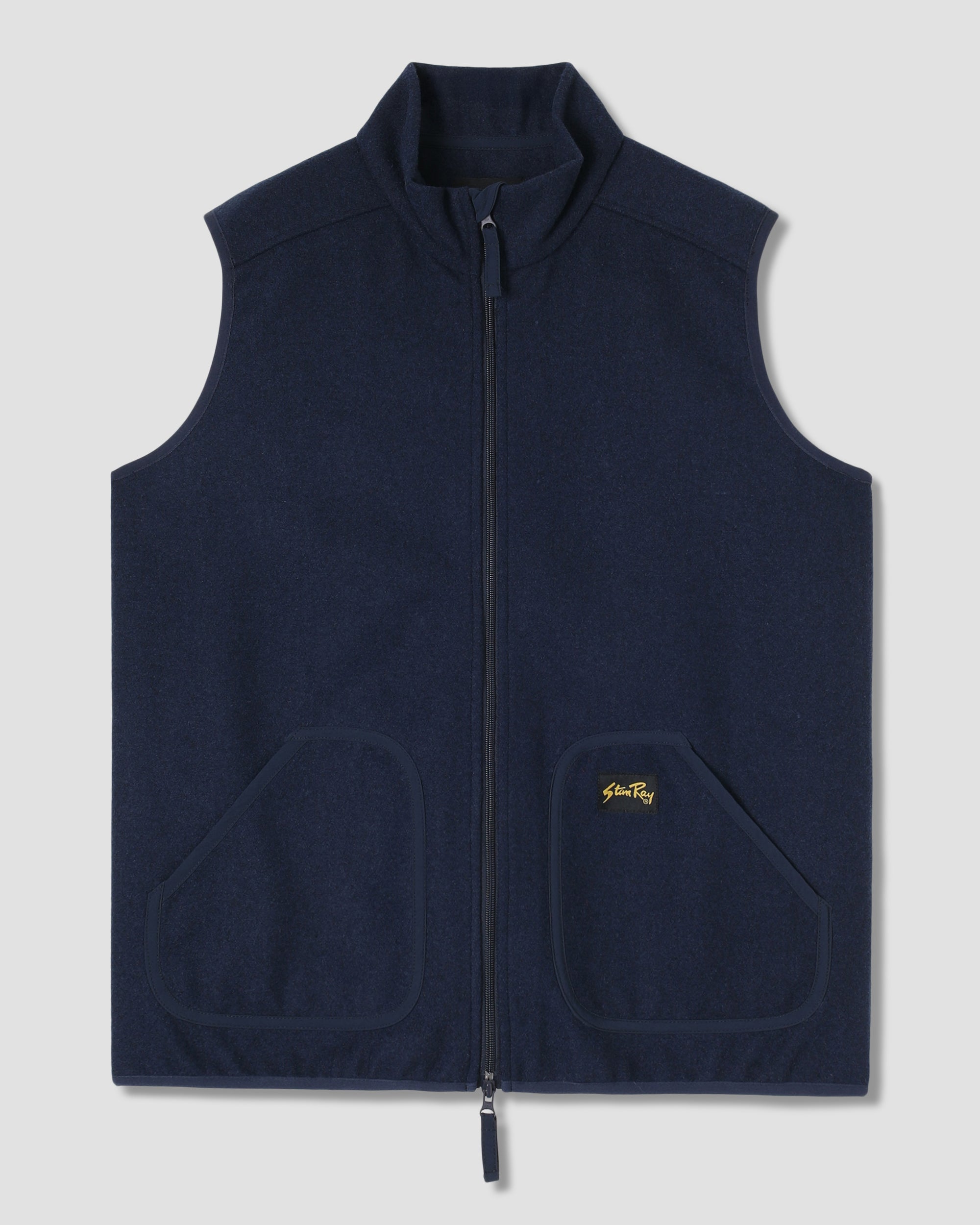 stan-ray-wool-fleece-vest-weste-navy-heather-wolle image 1