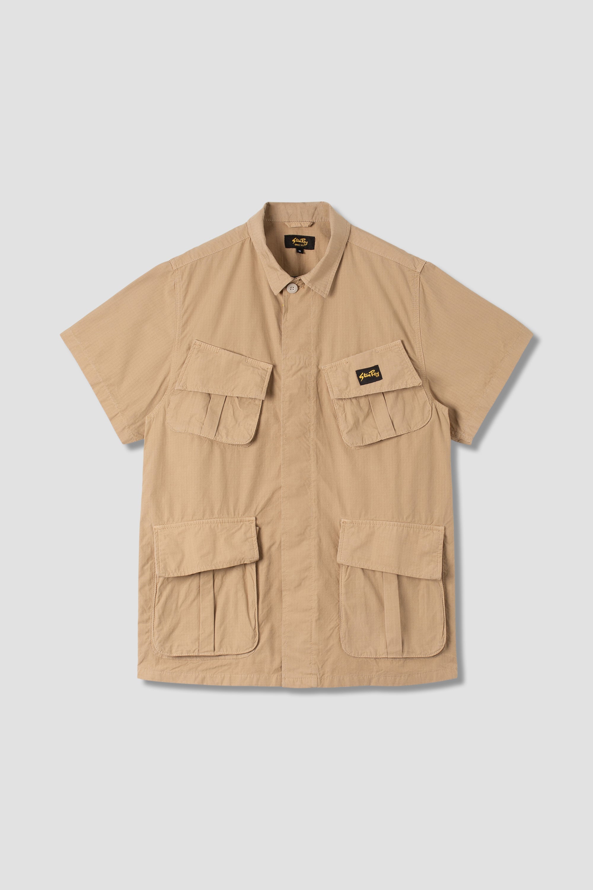 stan-ray-tropical-jacket-hemdjacke-khaki-ripstop-baumwolle image 1
