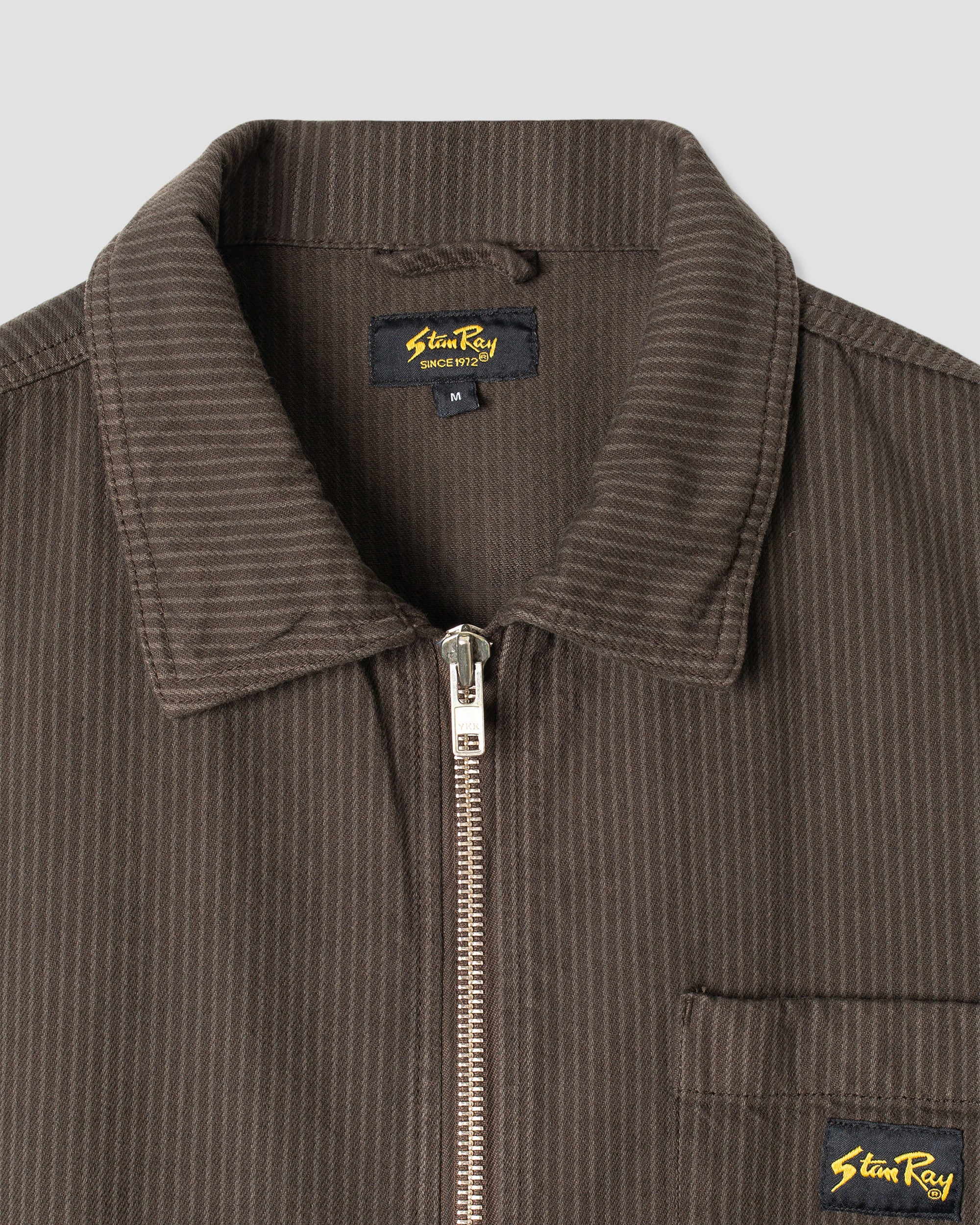 stan-ray-zip-shirt-hemd-charcoal-hickory-canvas image 4