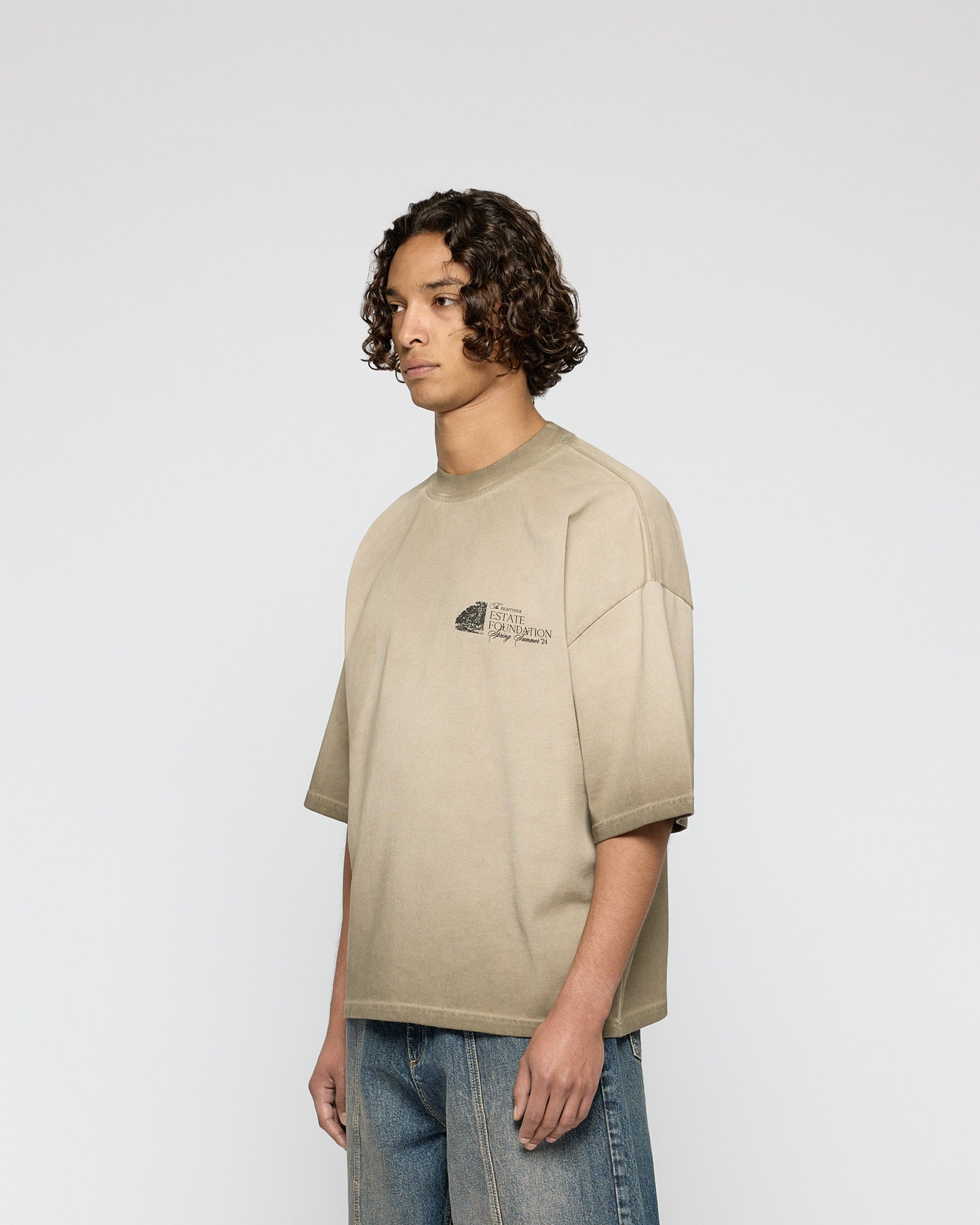 eightyfive-estate-cropped-t-shirt-herren-mocha-washed-look image 3