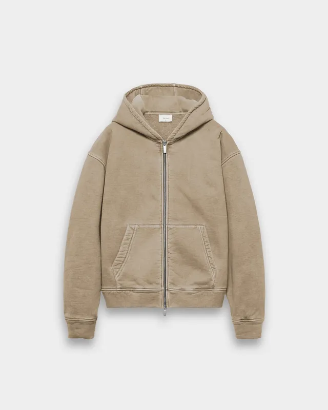 eightyfive-tops-signature-heavy-zip-hoodie-washed-taupe-490gsm image 1