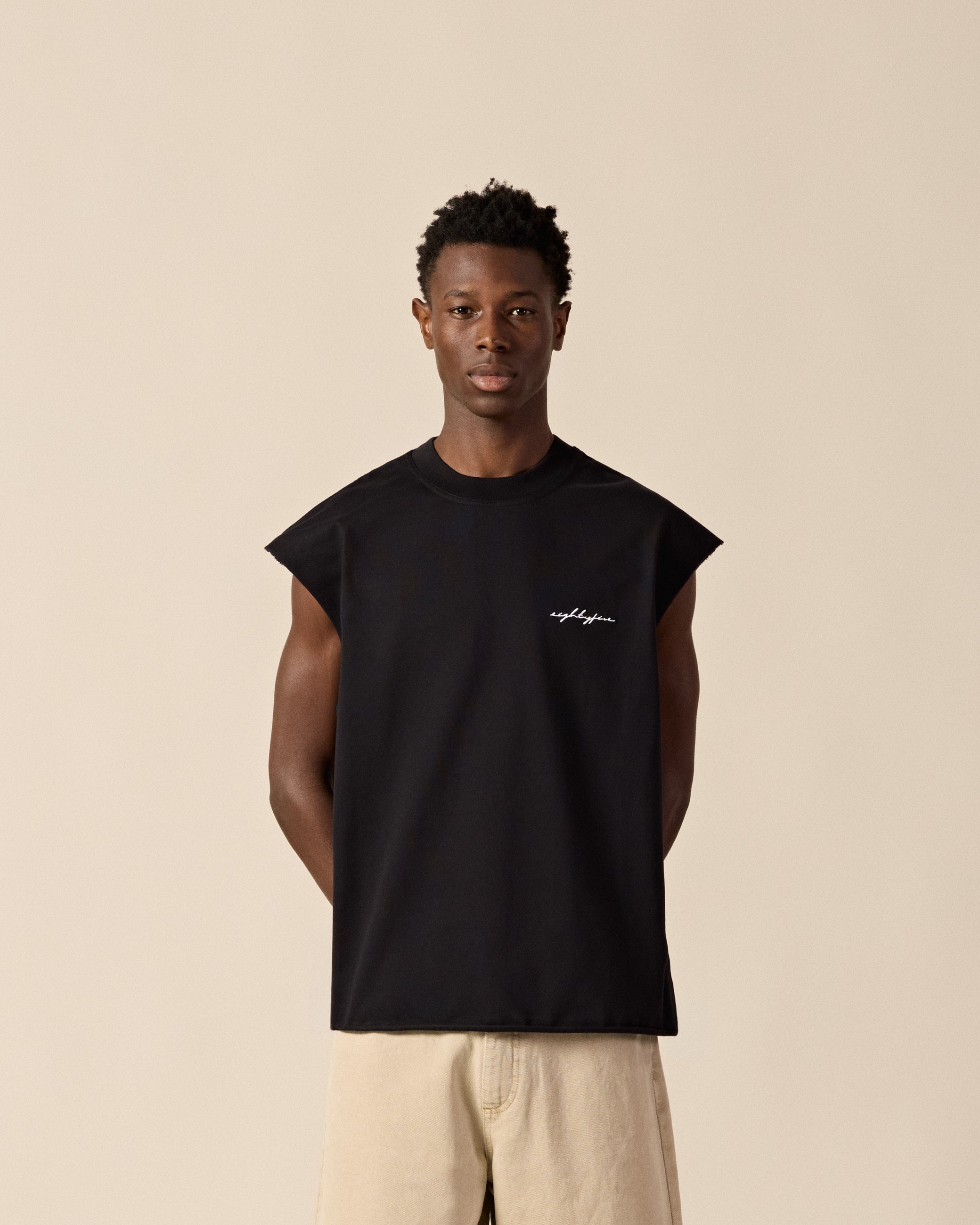 eightyfive-loose-tanktop-muskelshirt-black-baumwolle image 3