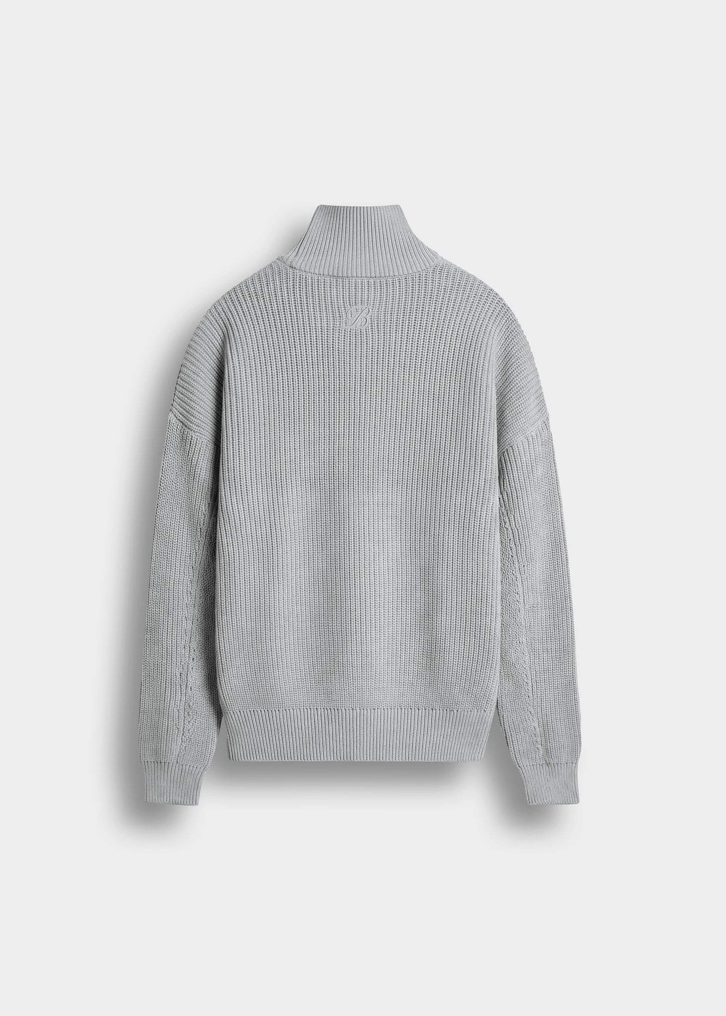 burocs-chunky-knit-zip-jacket-grey-melange-grobstrick image 2