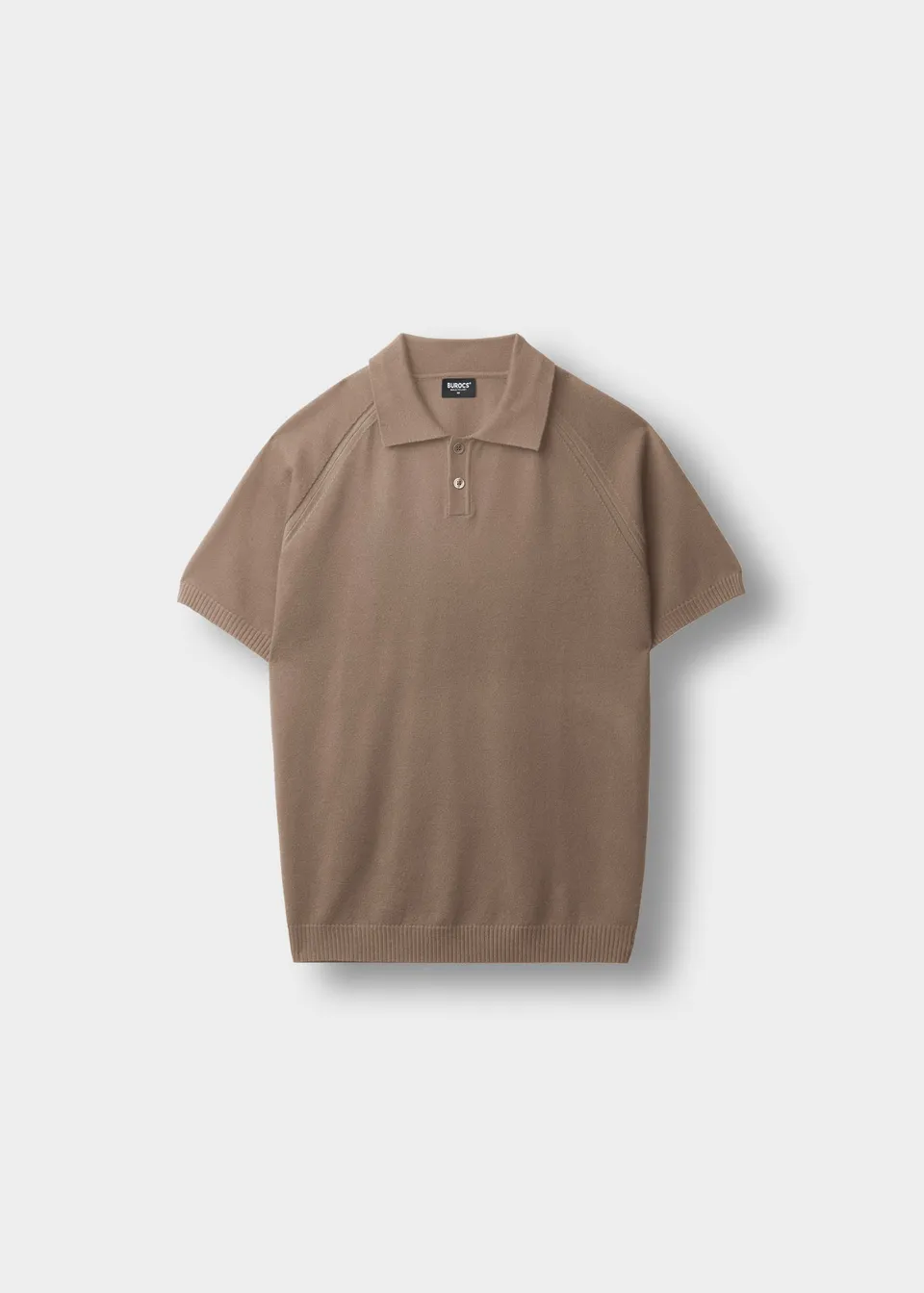 burocs-fine-knit-polo-t-shirt-beige-regular-fit image 1