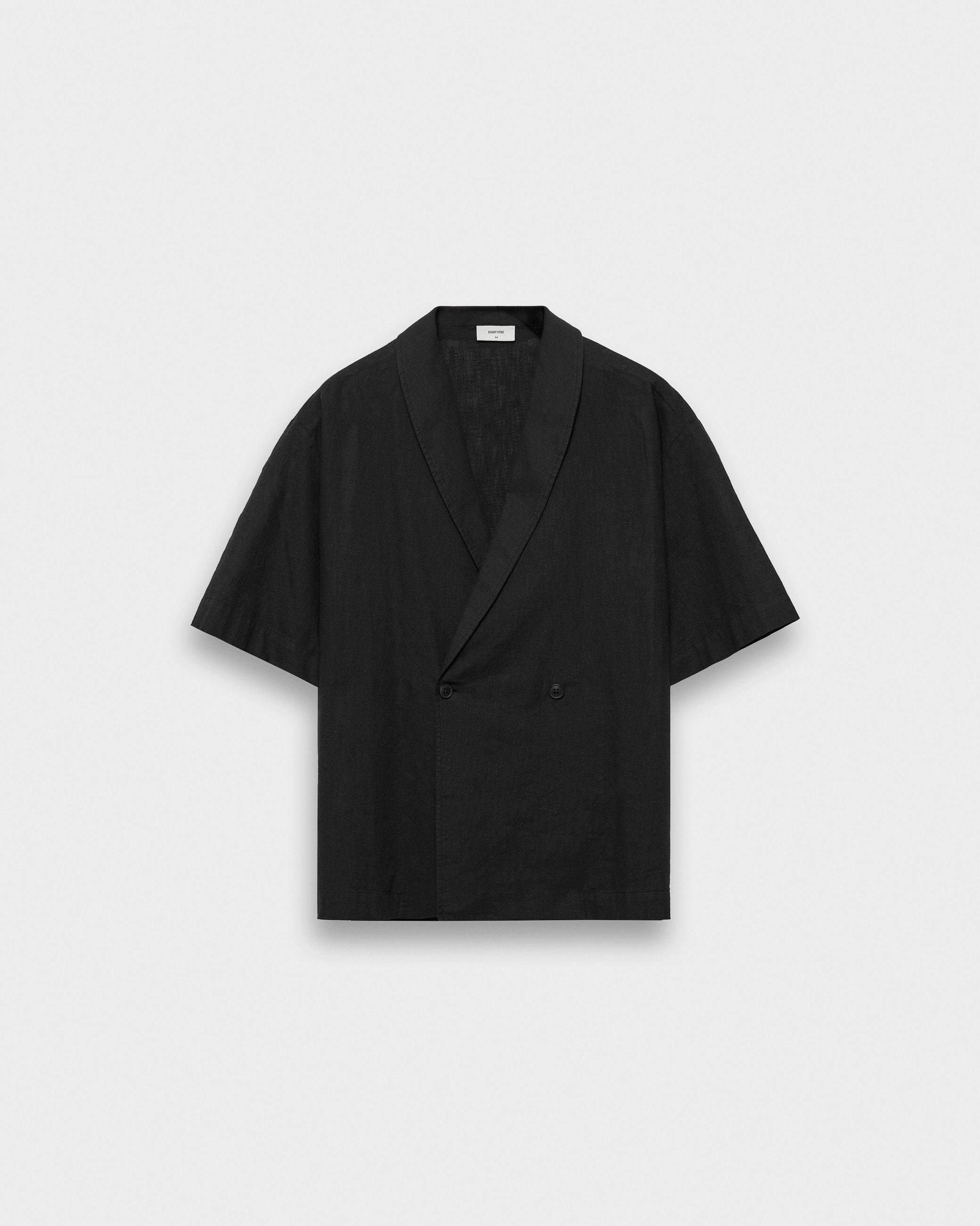 eightyfive-double-breasted-hemd-schwarz-relaxed-leinen image 1