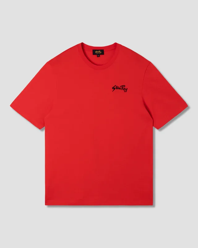 stan-ray-emb-tee-t-shirt-fire-red-230gsm-baumwolle image 1