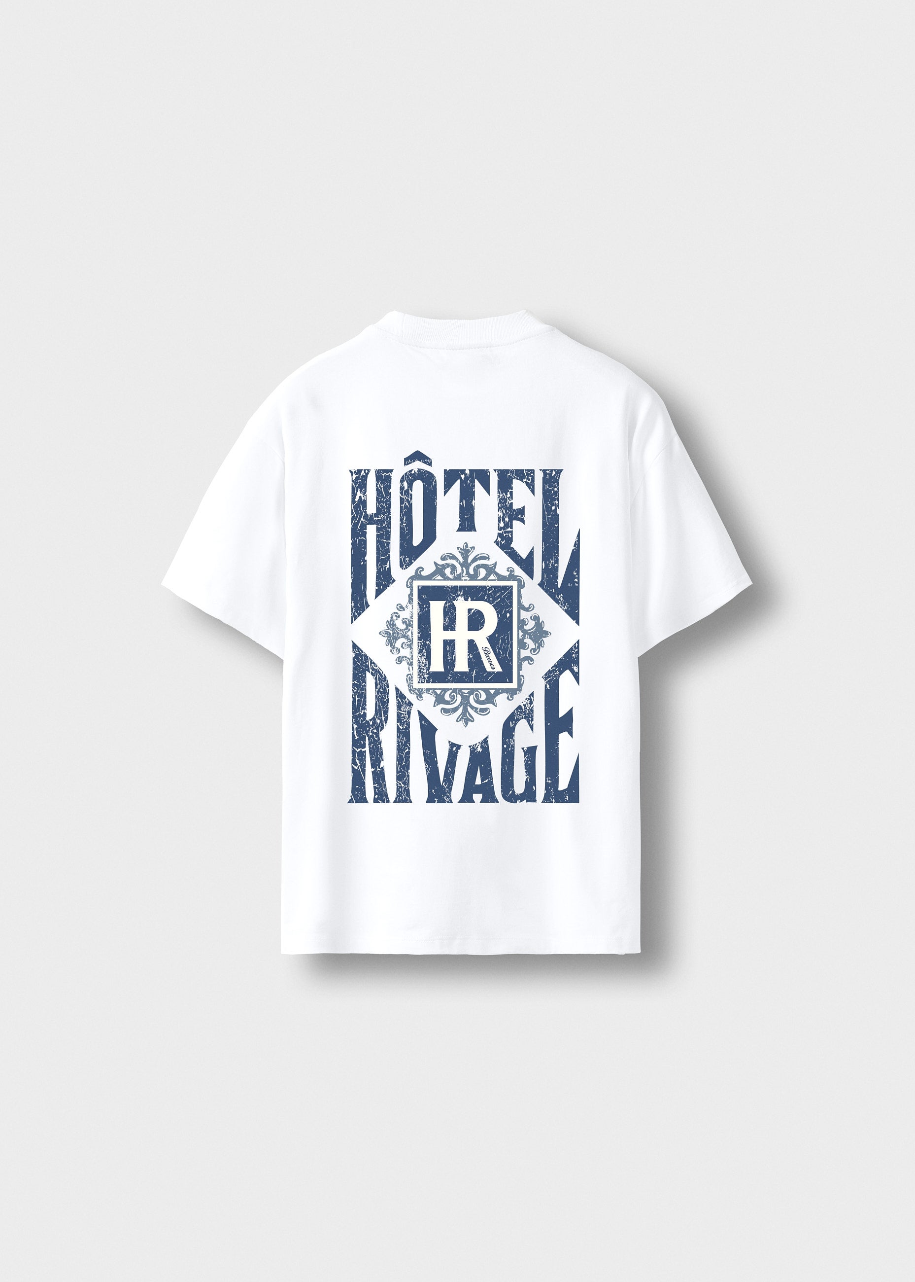 burocs-t-shirts-oversize-hotel-blue-emblem-white-240gsm image 2