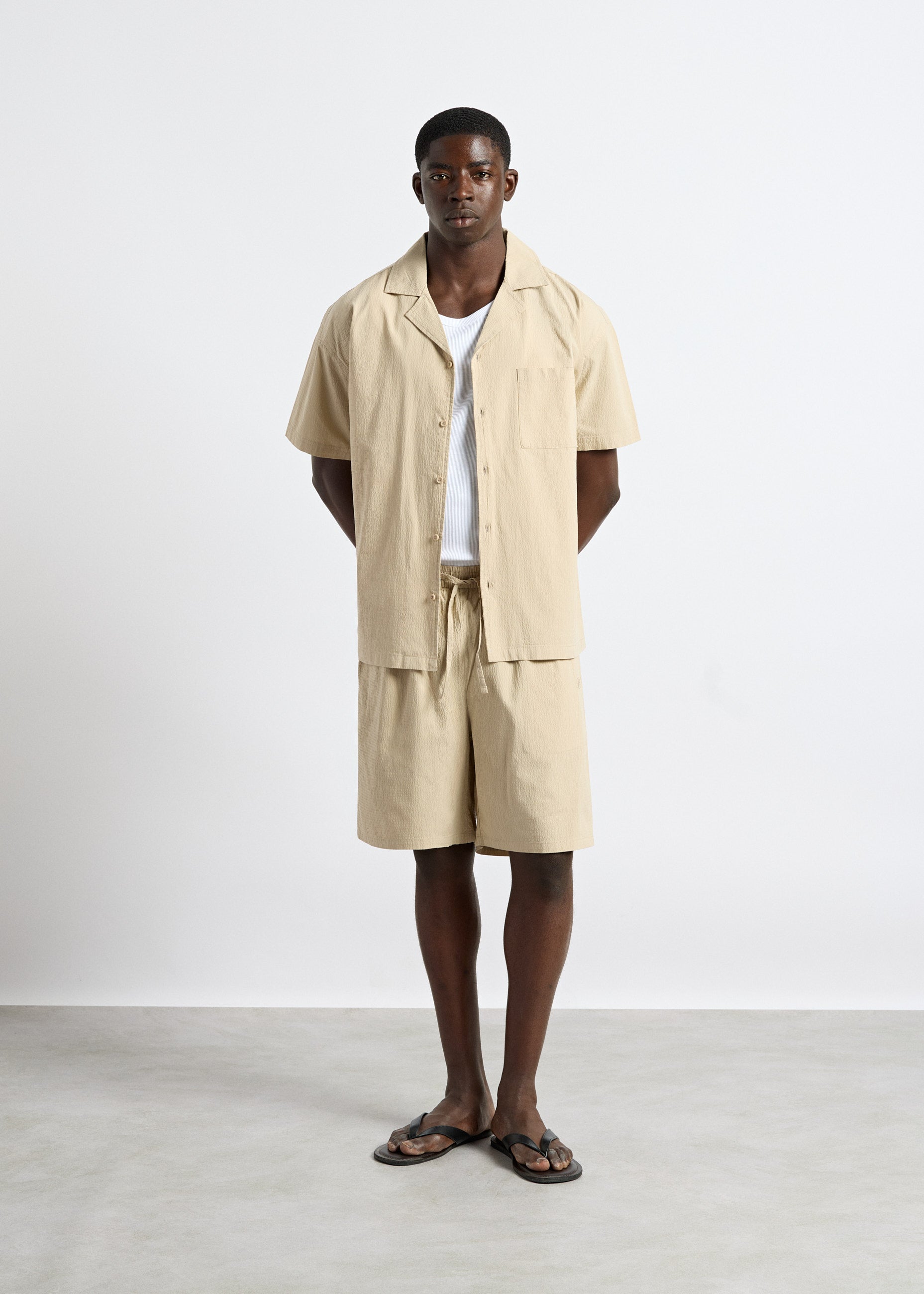 burocs-shorts-8396-seersucker-beige-regular-fit image 5