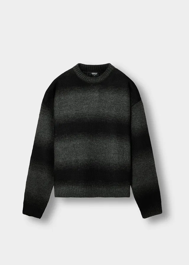 burocs-gradient-strickpullover-schwarz-oversized image 1