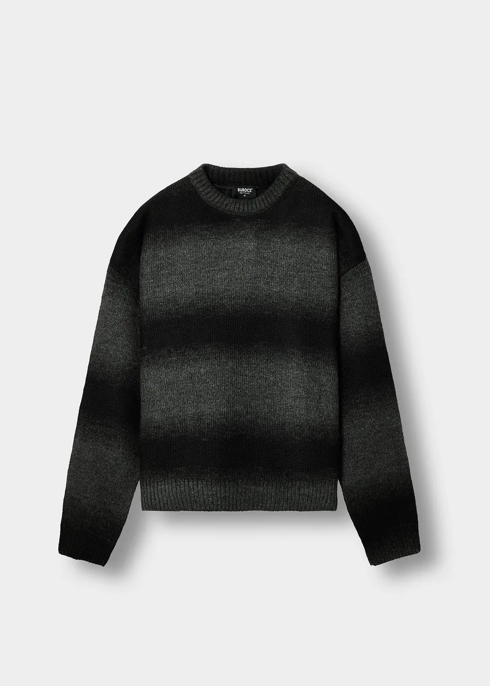 burocs-gradient-strickpullover-schwarz-oversized image 1