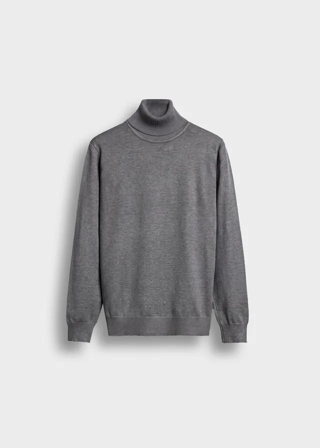 burocs-fine-knit-turtleneck-pullover-herren-grey-viskose image 1