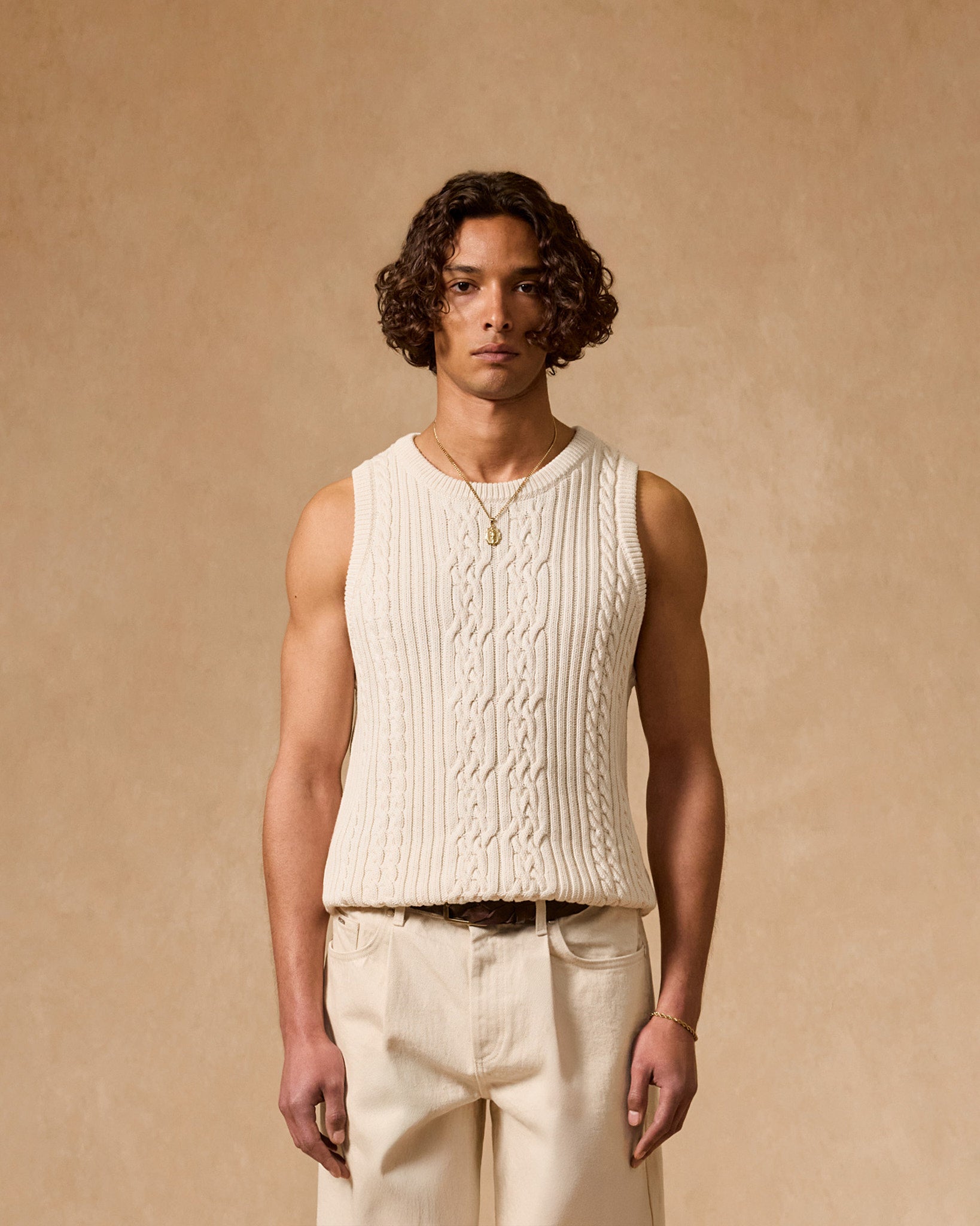 eightyfive-tops-knitted-tank-top-off-white-relaxed-fit image 3