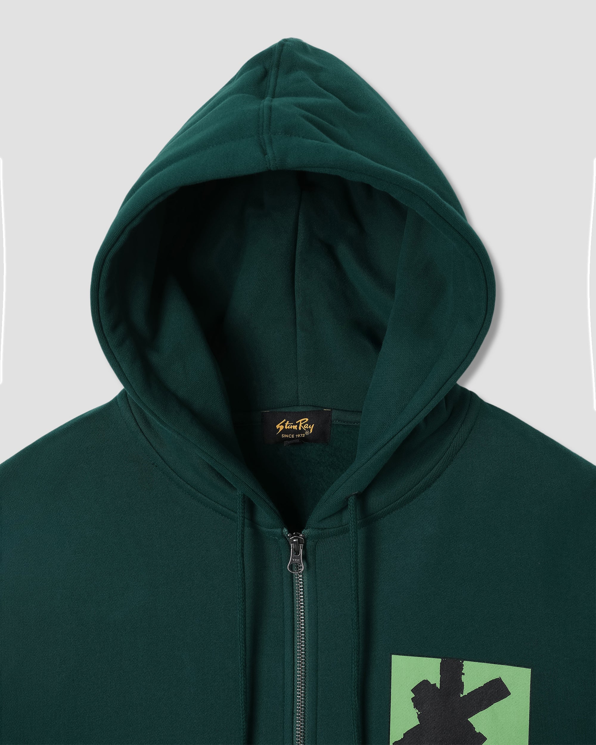 stan-ray-brush-squares-zip-hood-hoodie-botanical-green image 3