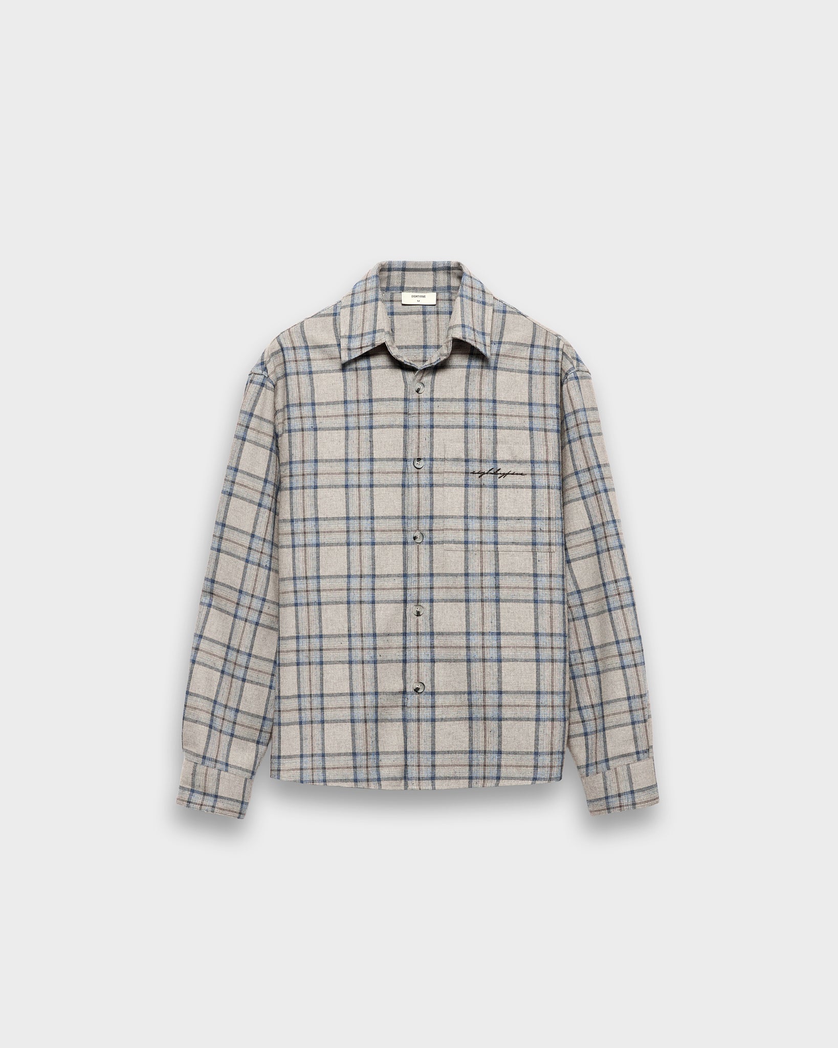 eightyfive-tops-checked-shirt-flanellhemd-grey-relaxed image 1