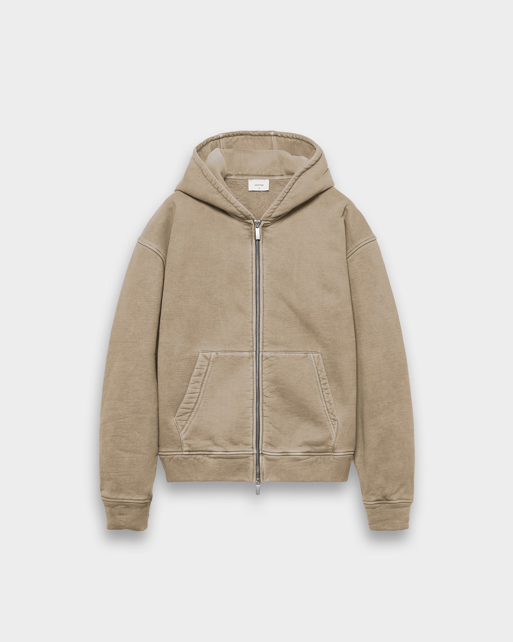 eightyfive-tops-signature-heavy-zip-hoodie-washed-taupe-490gsm image 1