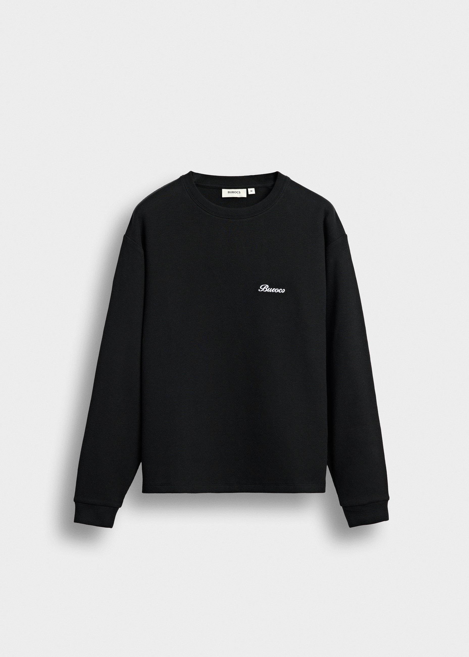 burocs-waffle-longsleeve-black-relaxed-fit-m image 1