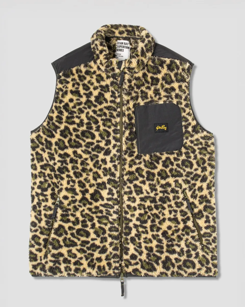 stan-ray-fleece-vest-weste-leopard-camo-warme-winterweste image 1