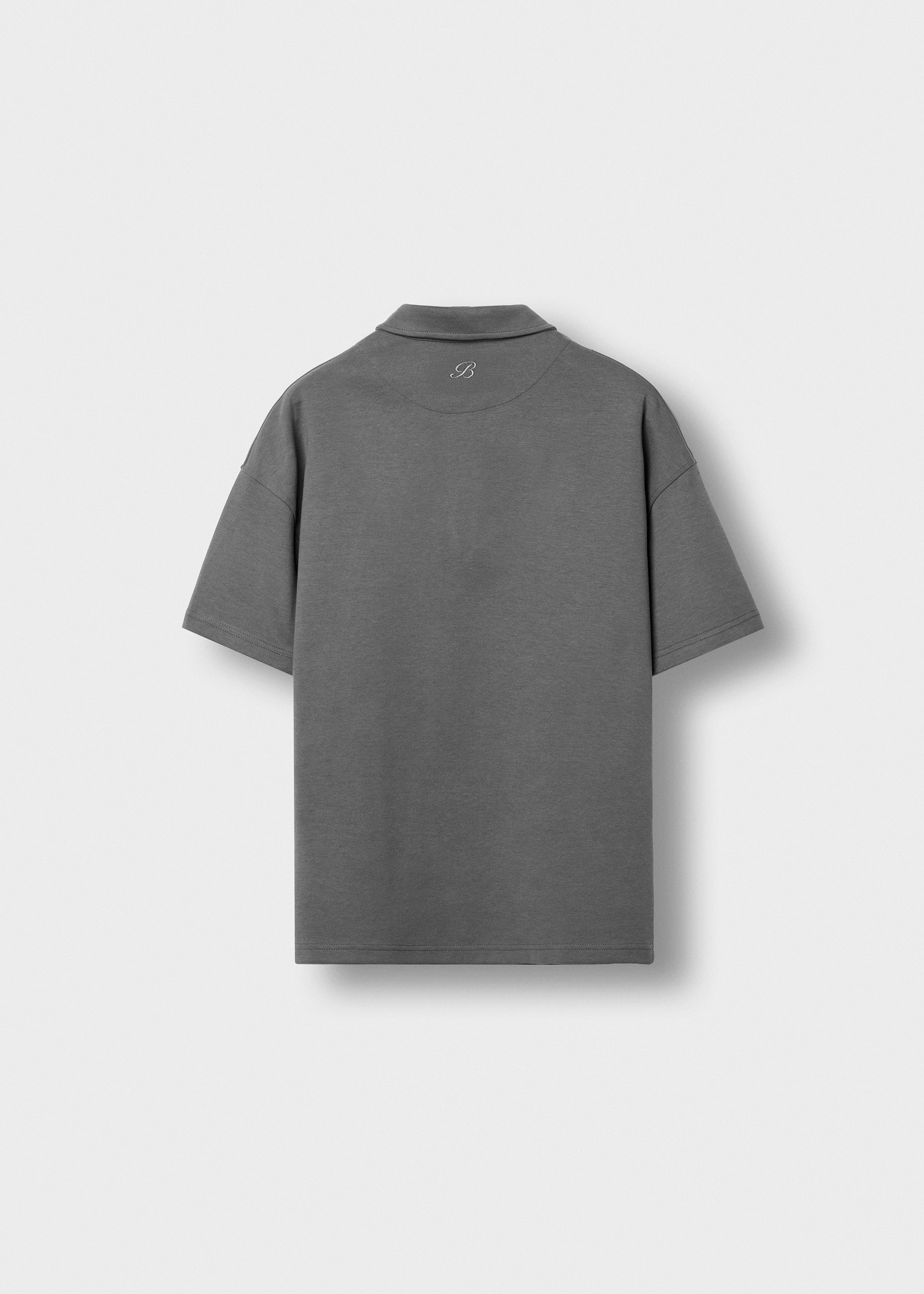 burocs-quarter-zip-t-shirt-poloshirt-grey-oversize image 2