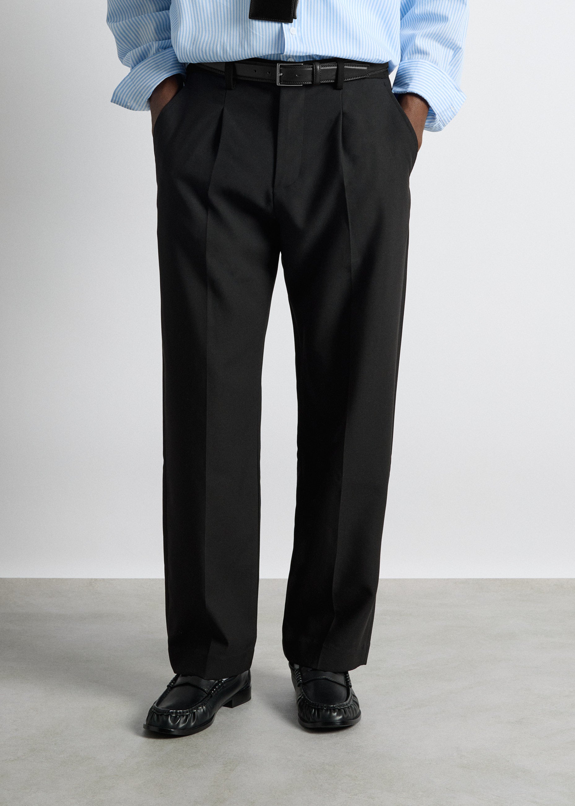burocs-straight-tailored-pants-anzughose-schwarz-s image 3