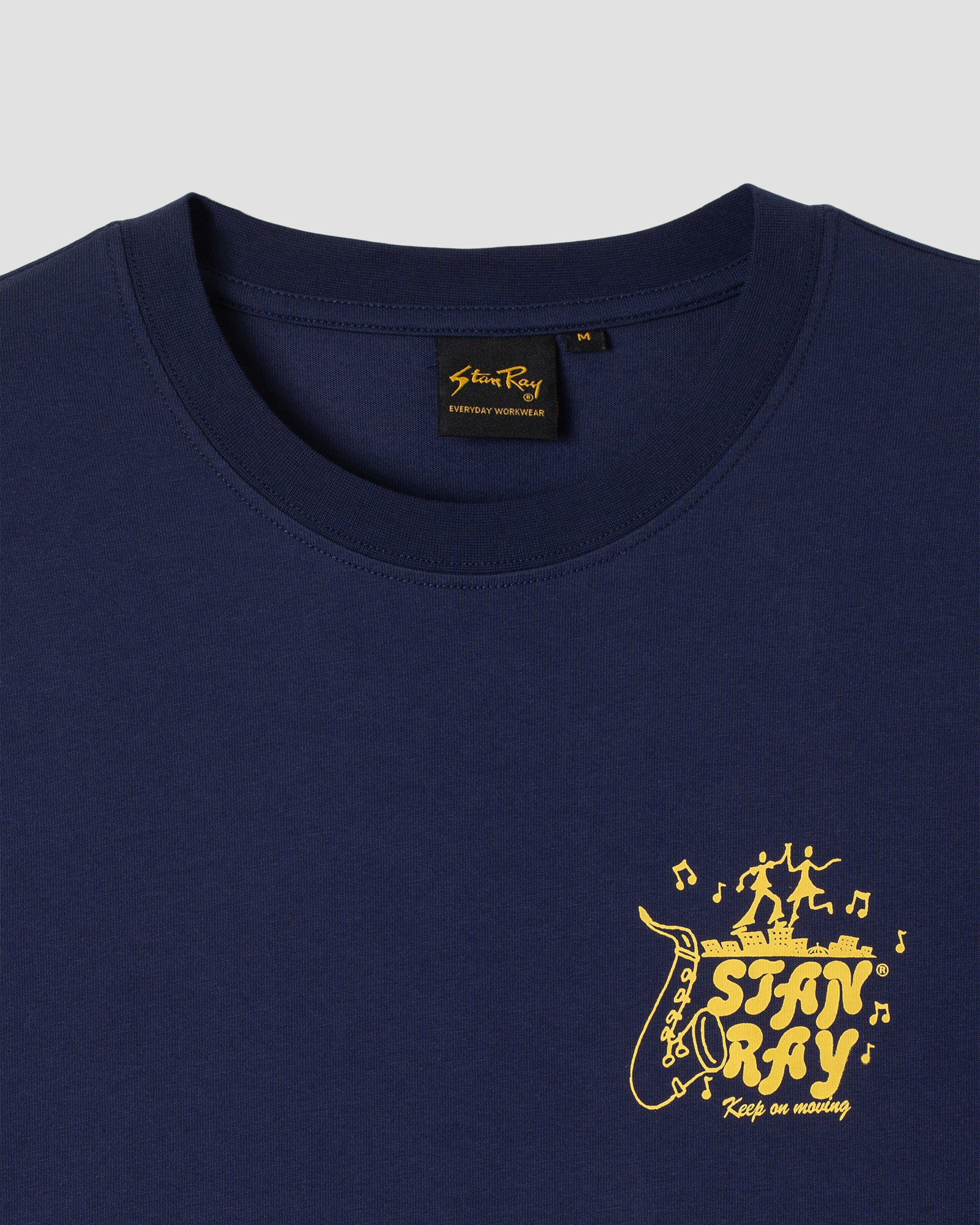 stan-ray-movin-tee-navy-t-shirt-brustprint-baumwolle image 4
