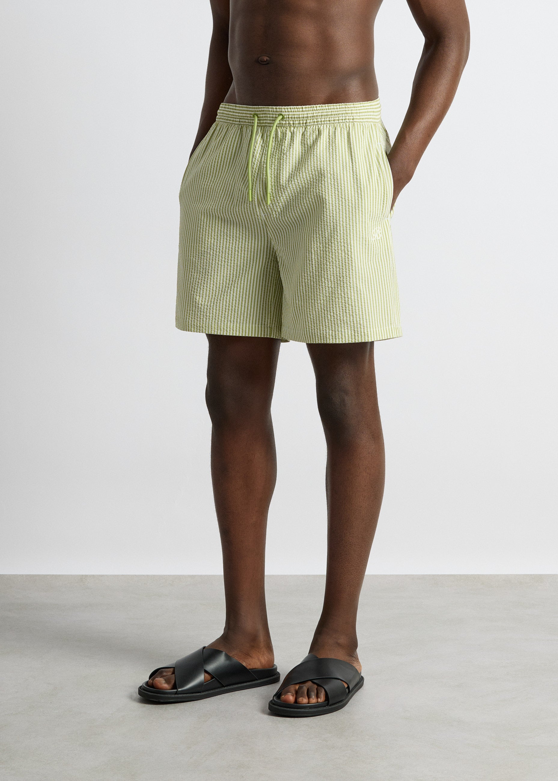 burocs-seersucker-swimshorts-shorts-gr-n-wei-polyester image 4