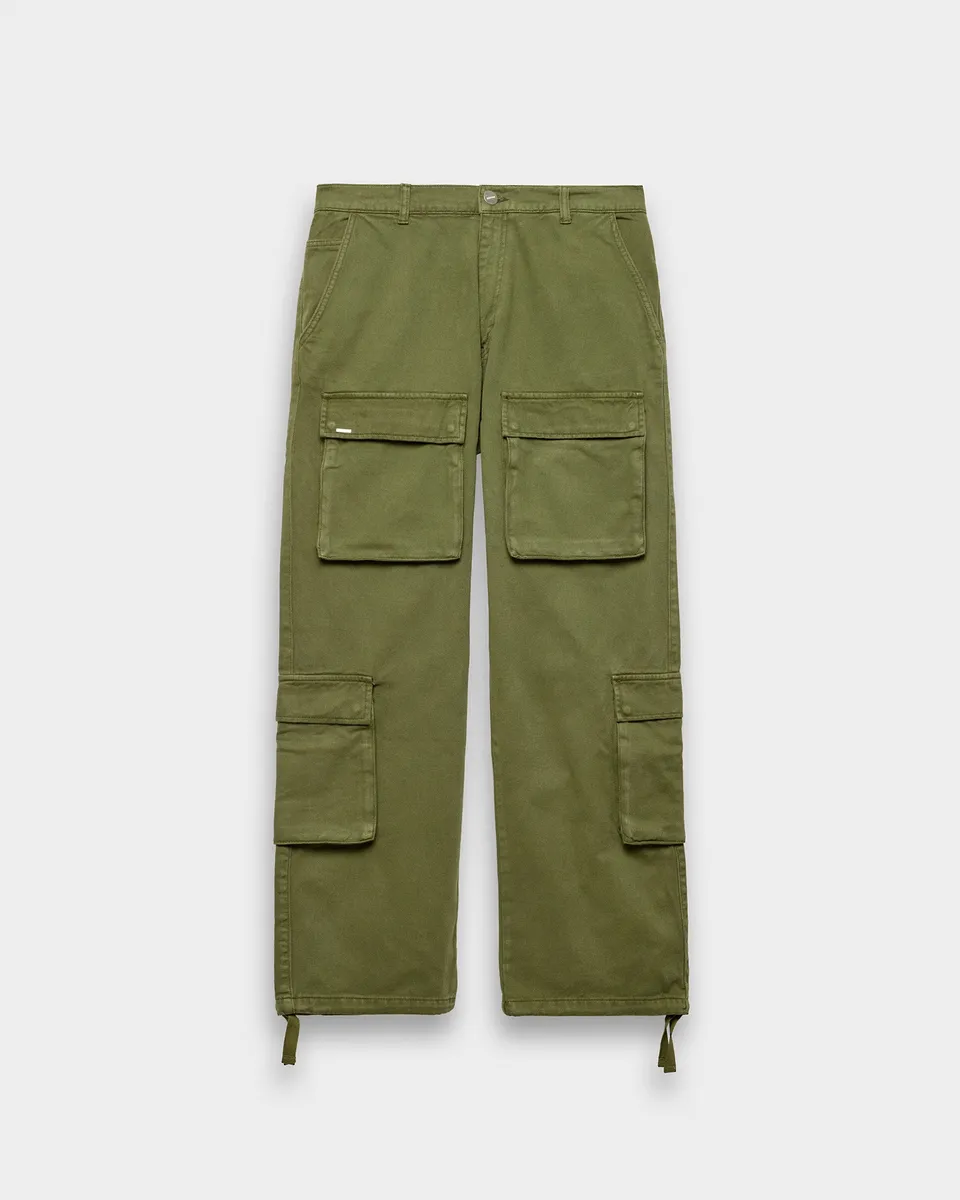 eightyfive-bottoms-front-pockets-baggy-cargo-pants-hose-olive-baumwolle image 1