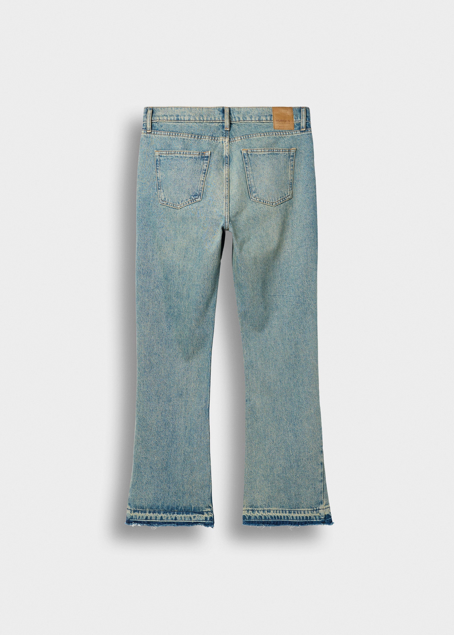 burocs-denim-tony-flared-open-hem-jeans-azure-blue image 2