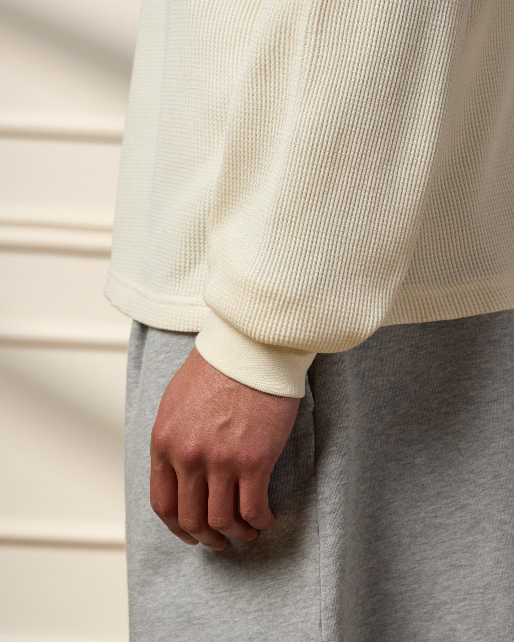 eightyfive-waffle-longsleeve-off-white-relaxed-fit image 8