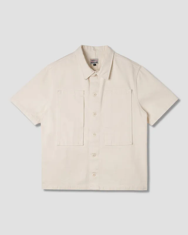 stan-ray-painter-shirt-kurzarmhemd-natural-twill-baumwolle image 1