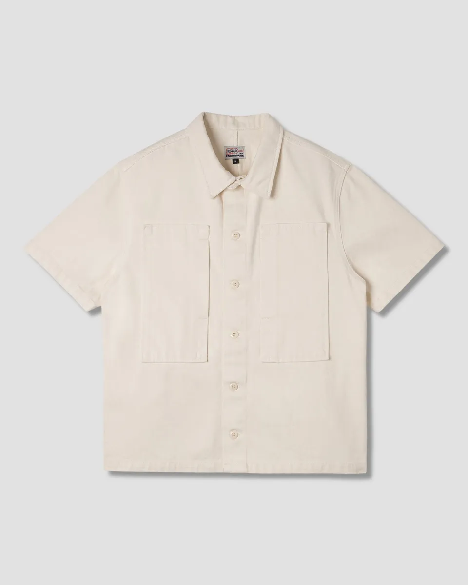 stan-ray-painter-shirt-kurzarmhemd-natural-twill-baumwolle image 1