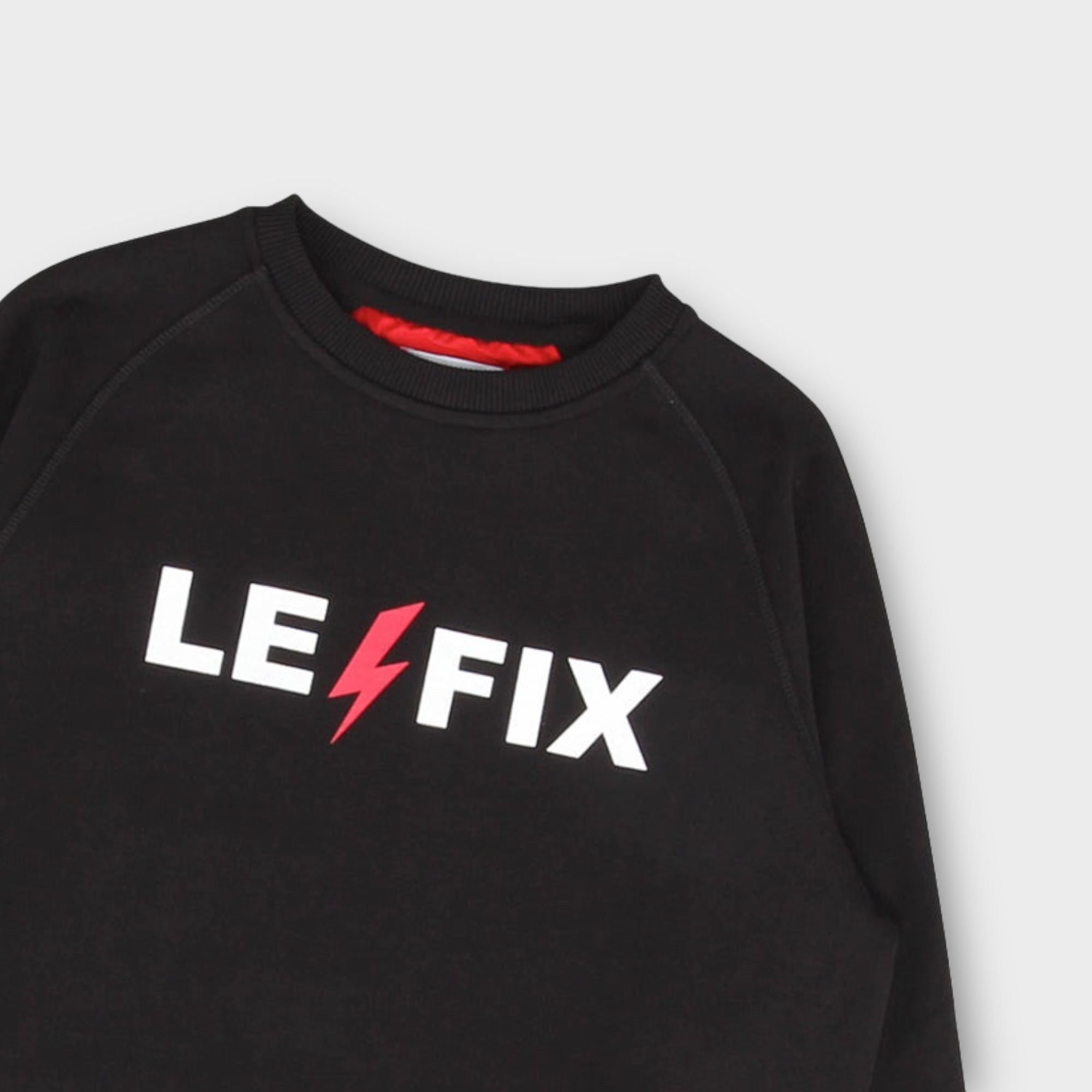 le-fix-lightning-crew-sweatshirt-schwarz-herren-baumwolle image 5