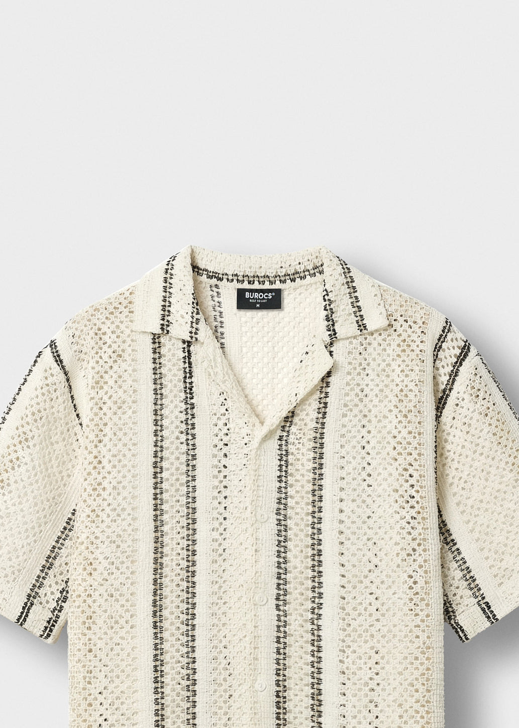 burocs-shirts-crochet-striped-shirt-hemd-off-white-oversize image 3