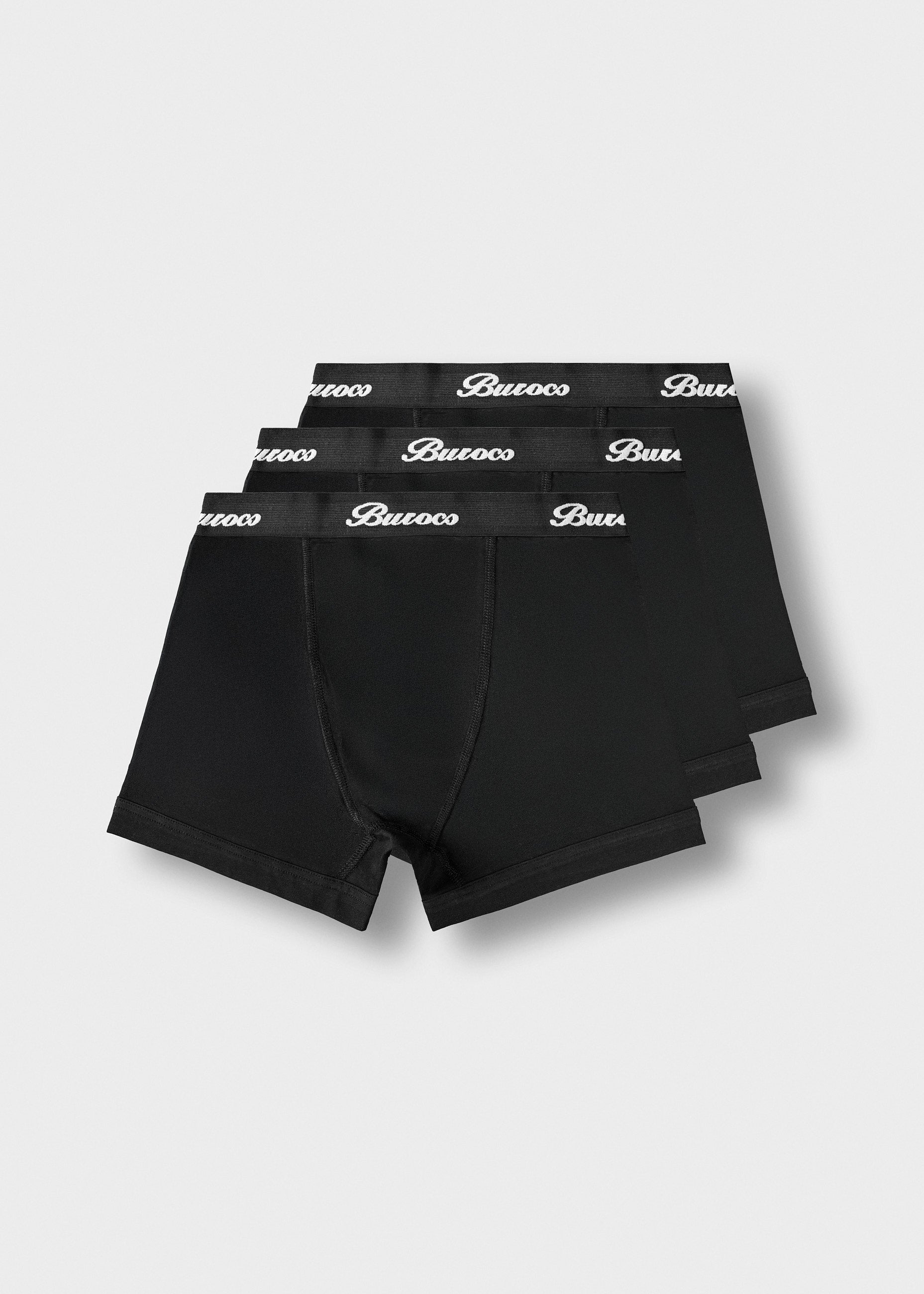 burocs-logo-trunks-3-pack-boxershorts-black-baumwolle image 1