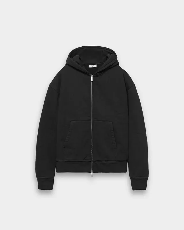 eightyfive-signature-heavy-zip-hoodie-black-490gsm image 1
