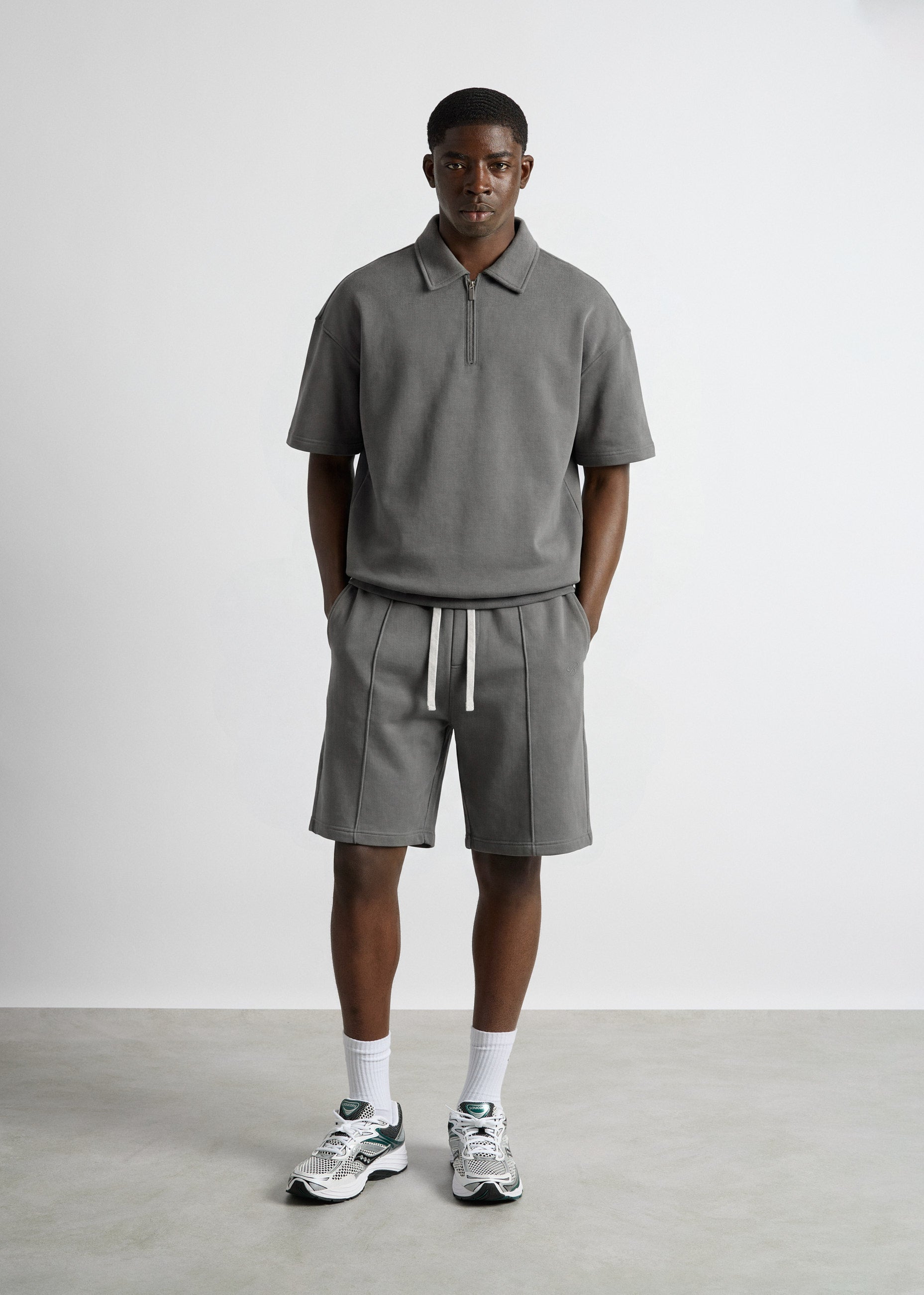 burocs-quarter-zip-t-shirt-poloshirt-grey-oversize image 5