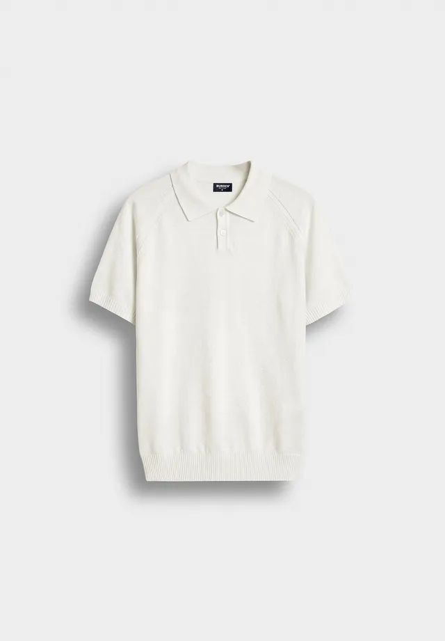 burocs-fine-knit-polo-t-shirt-herren-polo-off-white image 1