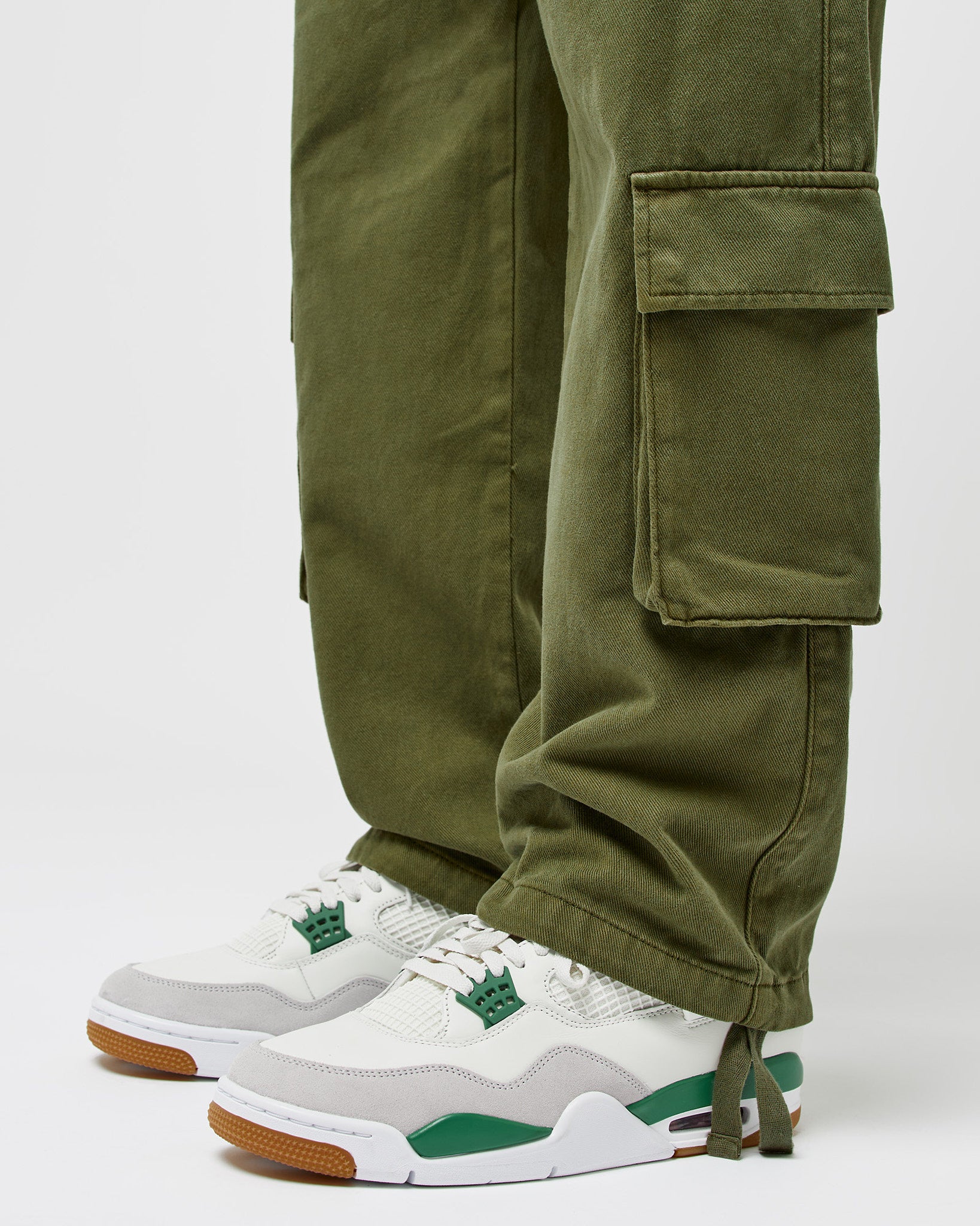 eightyfive-bottoms-front-pockets-baggy-cargo-pants-hose-olive-baumwolle image 7