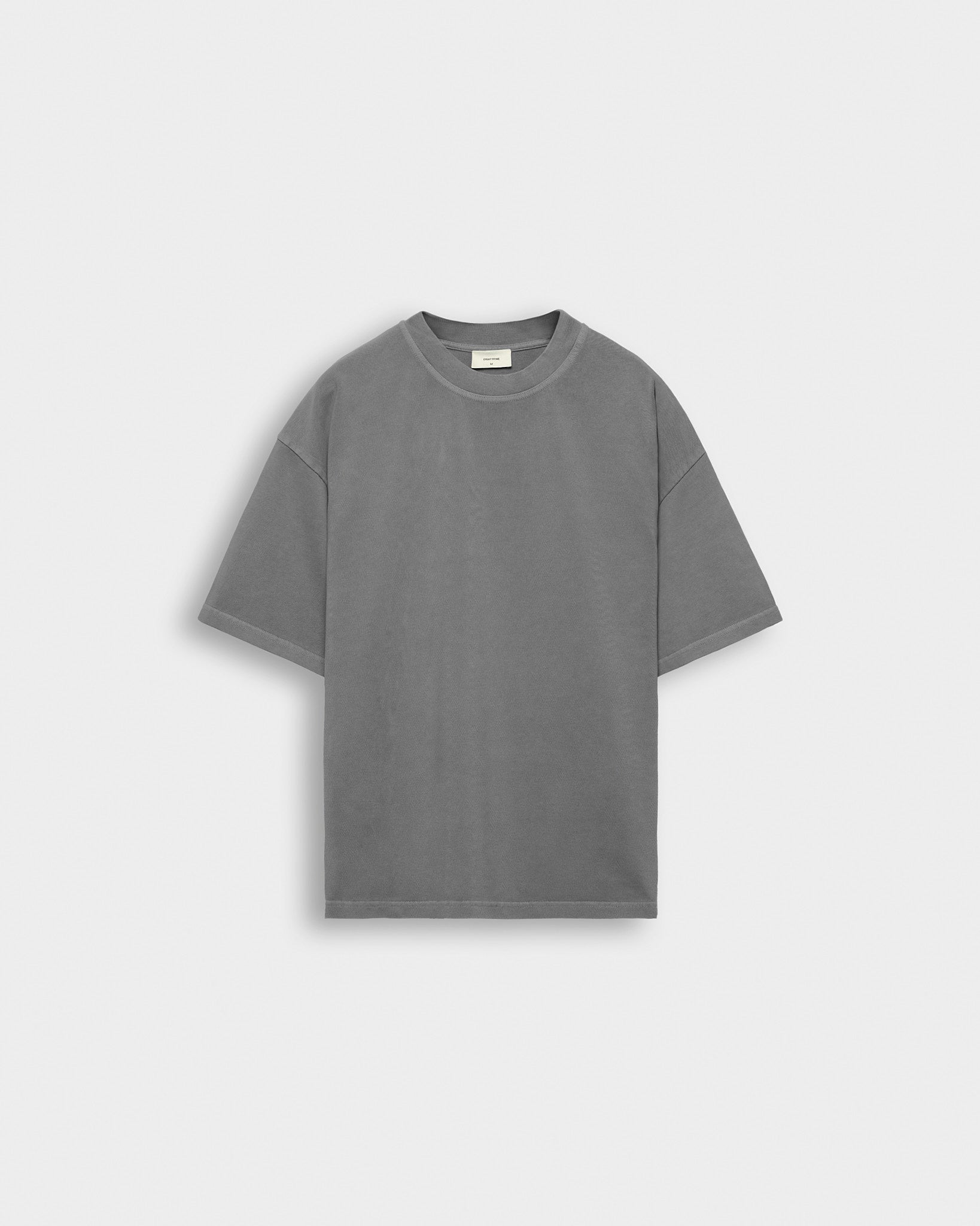 eightyfive-signature-oversized-t-shirt-herren-stone-grey-baumwolle image 1