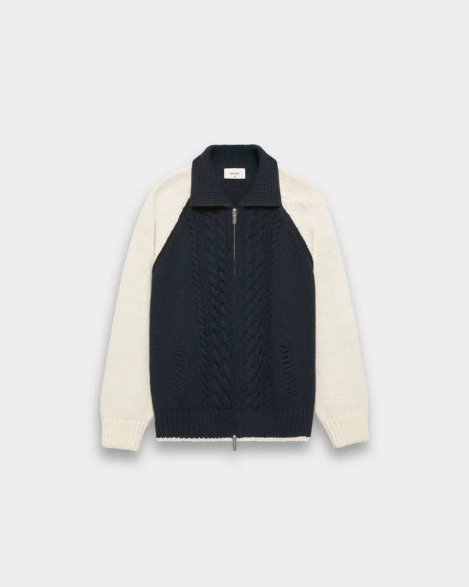 eightyfive-cable-knit-trainer-jacket-jacke-navy image 1