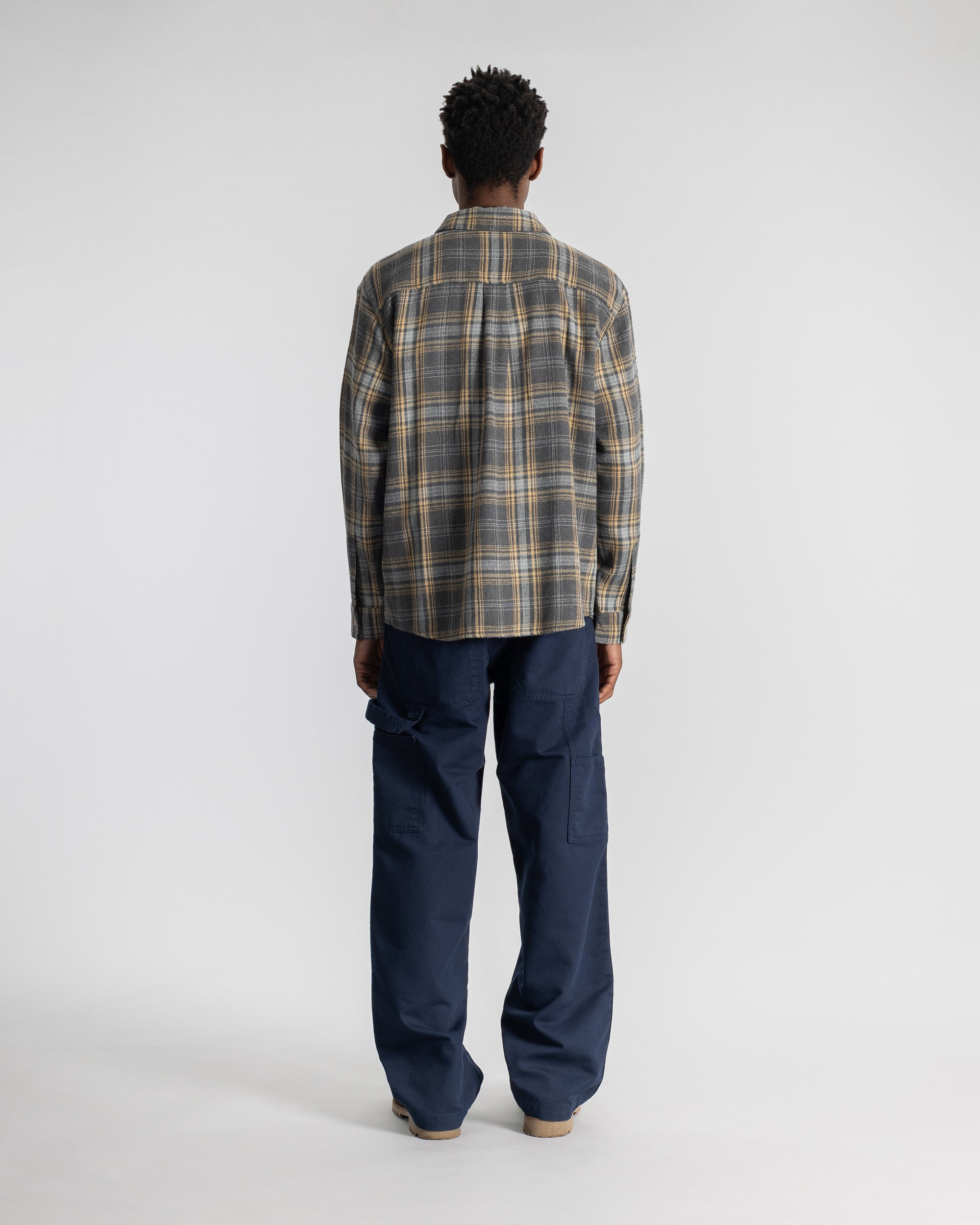 stan-ray-flannel-shirt-kurzarmhemd-charcoal-plaid-145gsm image 7