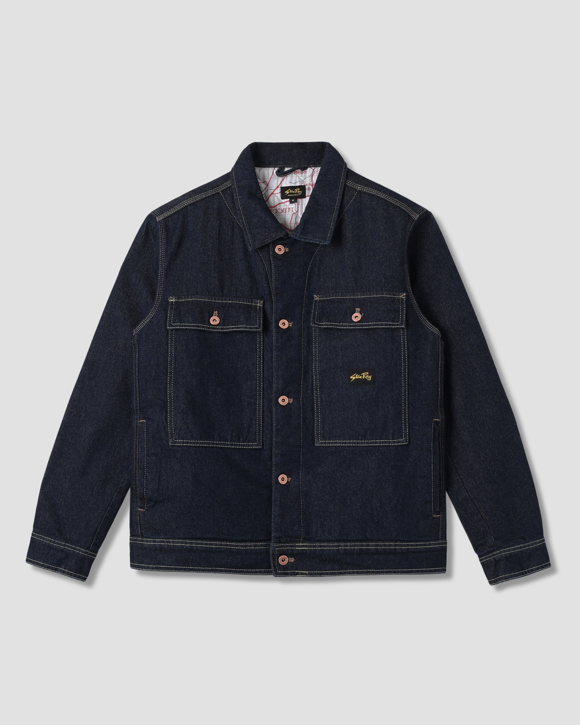 stan-ray-lined-trucker-jacket-jeansjacke-single-rinse image 1