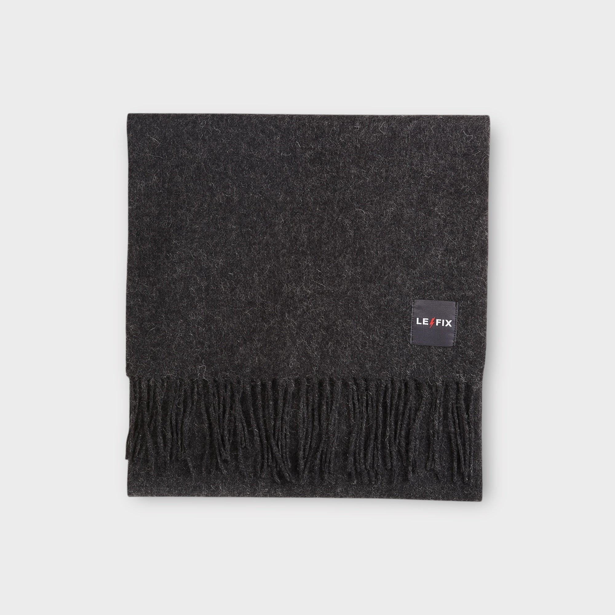 le-fix-halstuch-wolle-grau-180x30-wollschal-schmal image 1