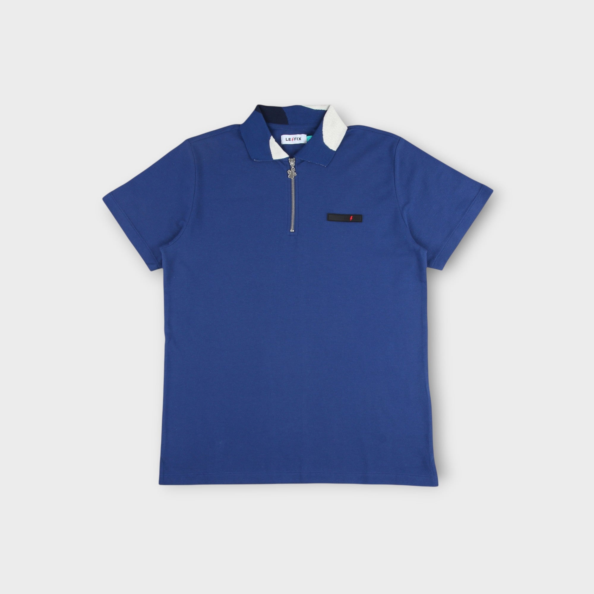 le-fix-drip-polo-poloshirt-blau-bio-baumwolle image 1
