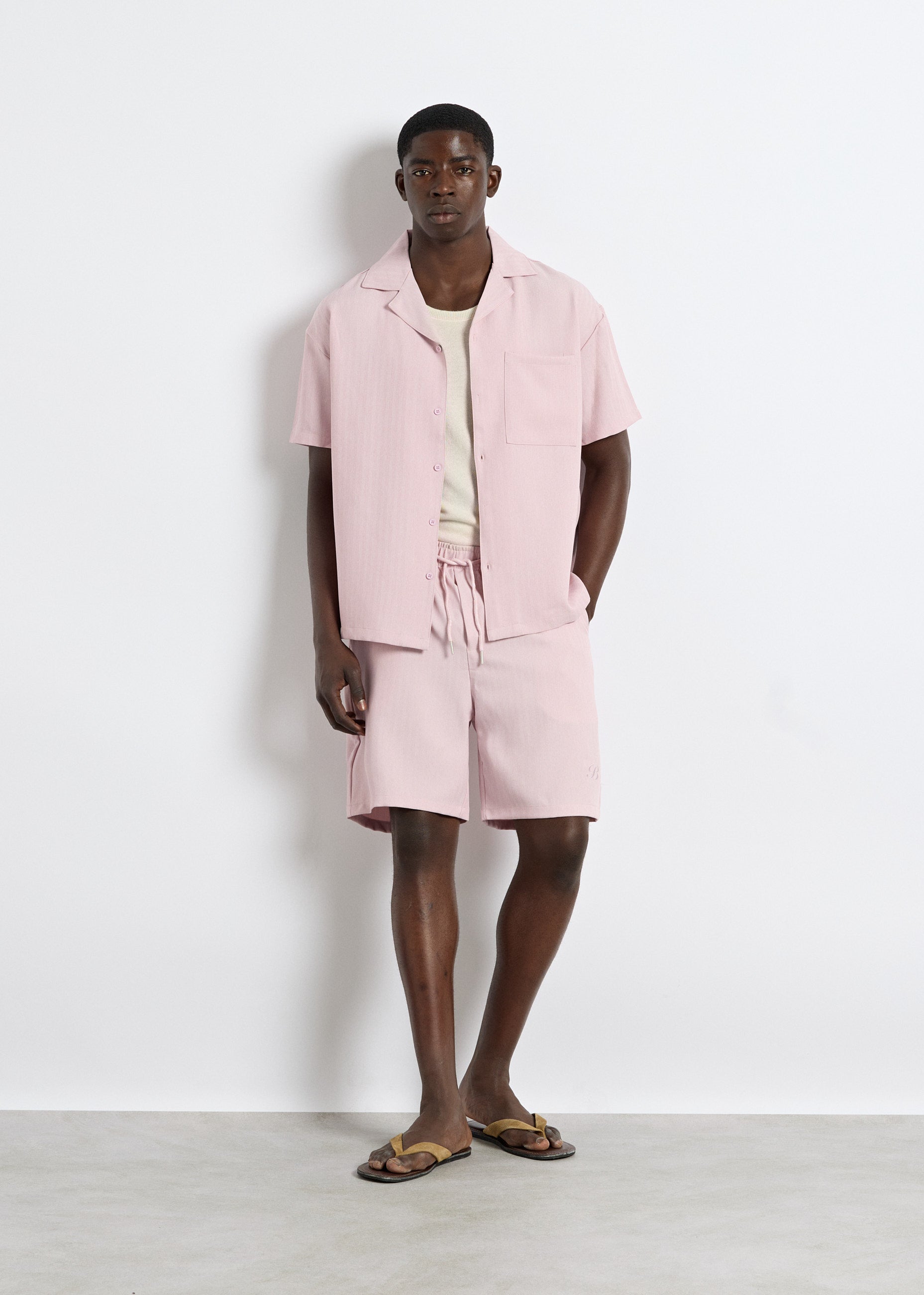 burocs-herringbone-shorts-dusty-rose-fischgr-t-regular-fit image 5