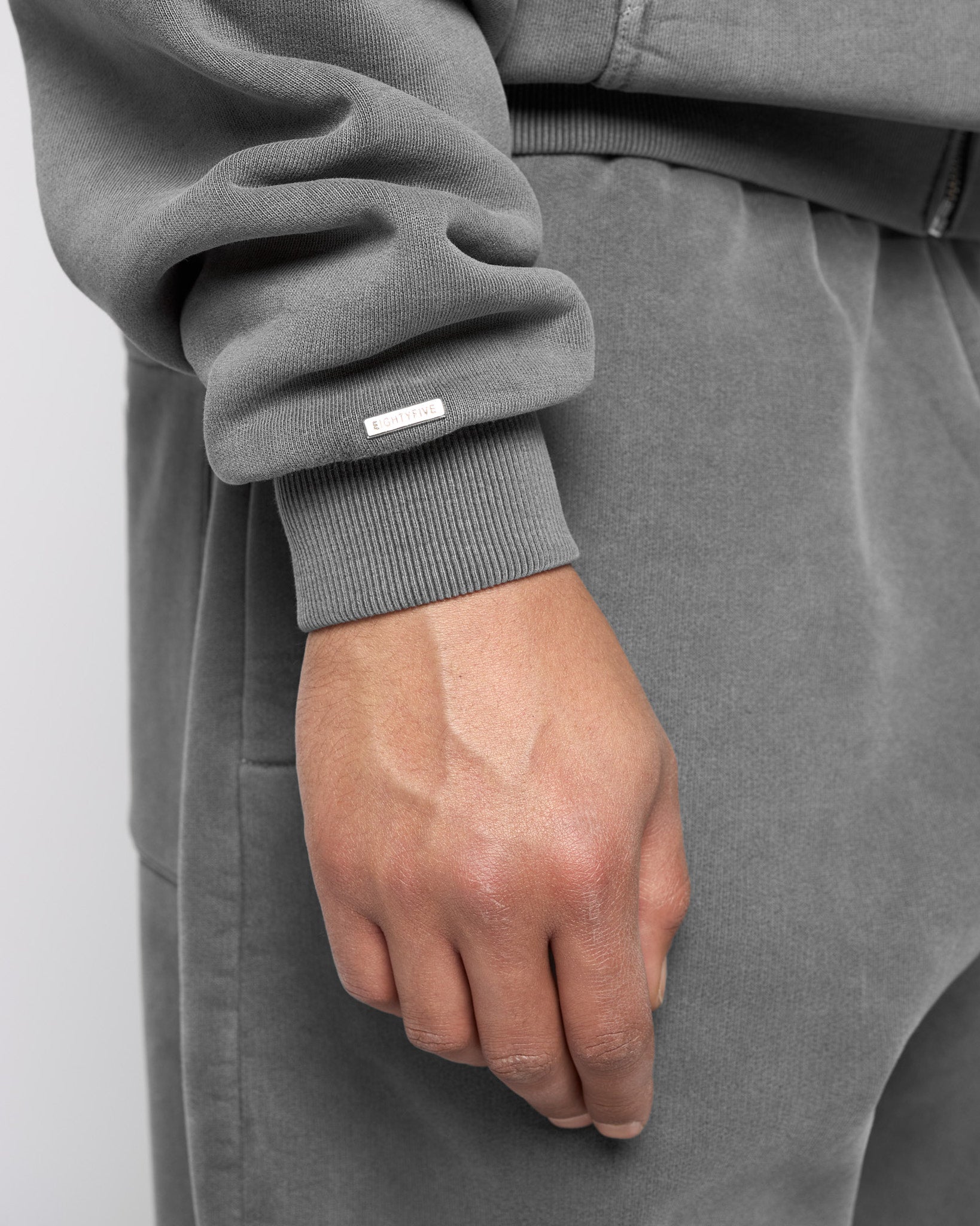 eightyfive-tops-signature-hoodie-stone-grey-oversized image 6