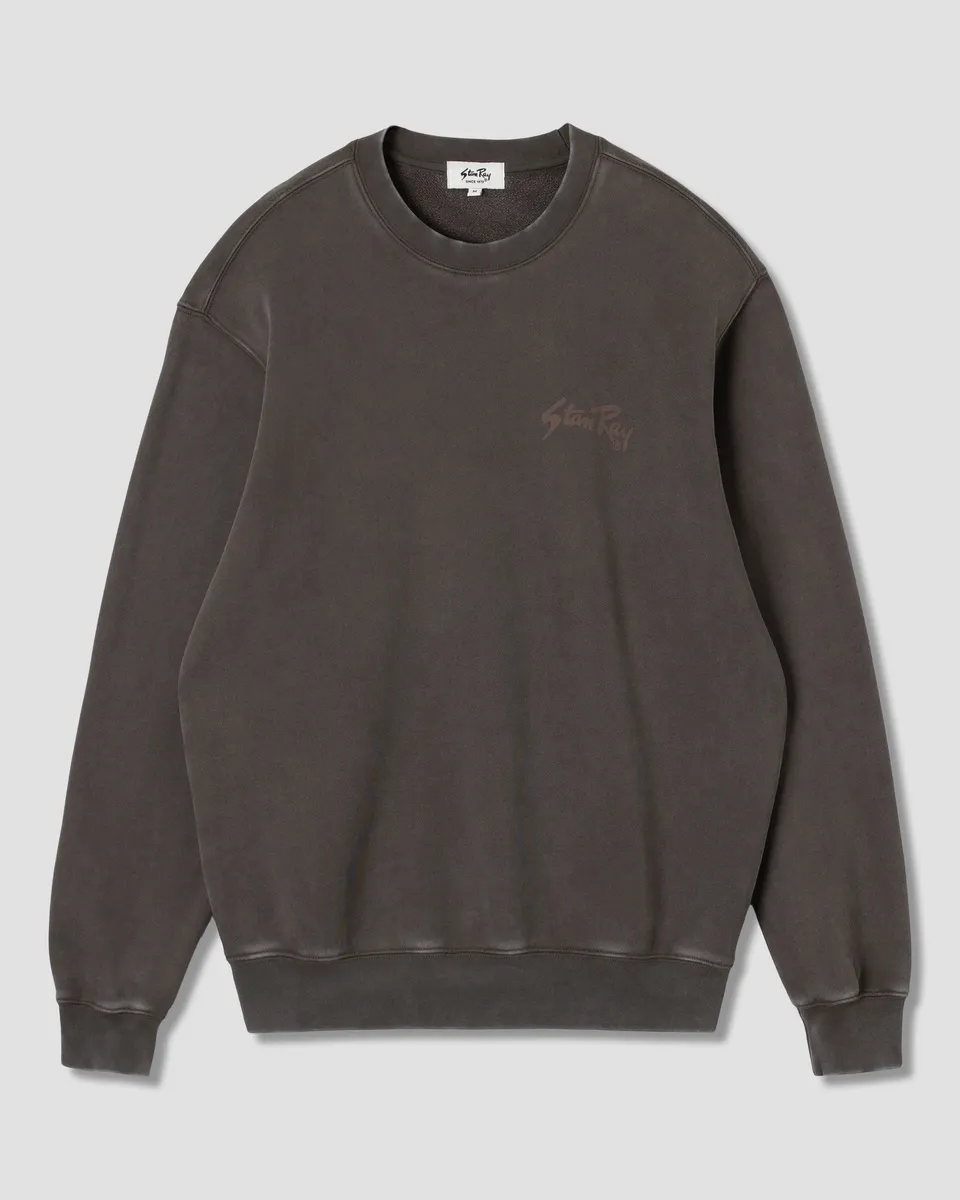 stan-ray-og-crew-sweatshirt-washed-black-ink-peyote-logo image 1
