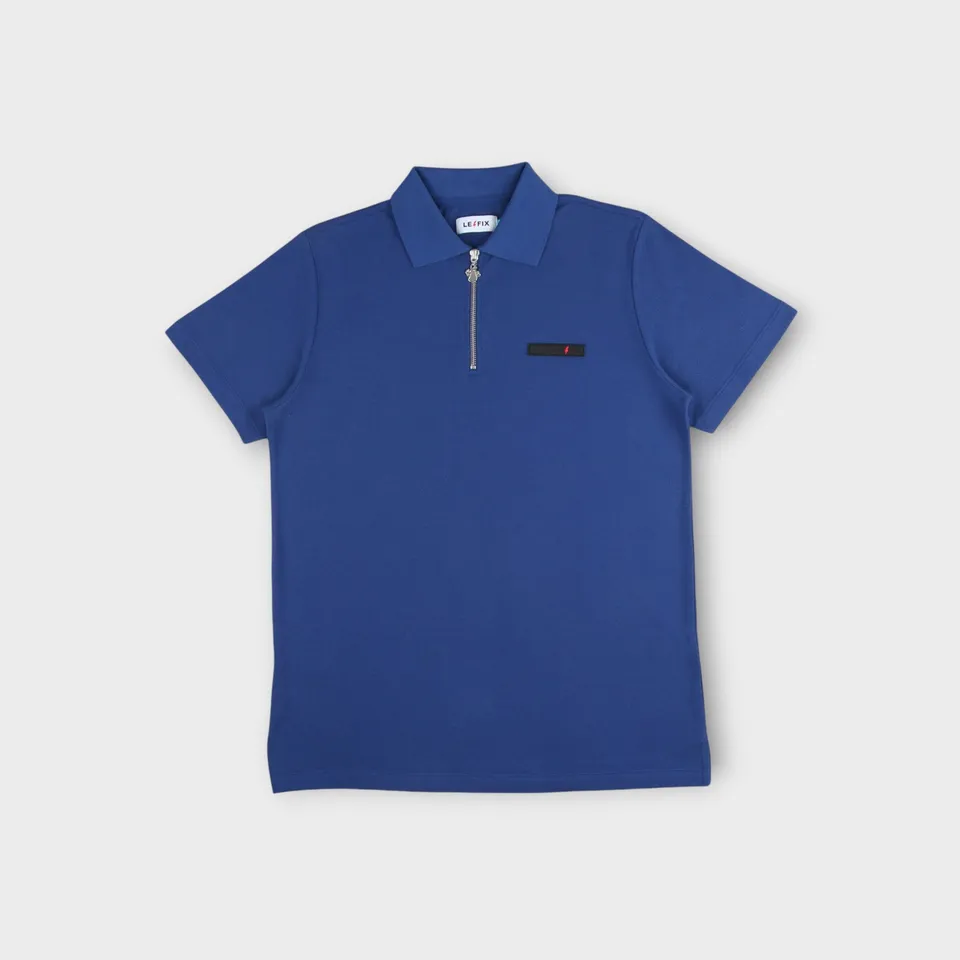 le-fix-eiffel-polo-poloshirt-blau-bio-baumwolle image 1