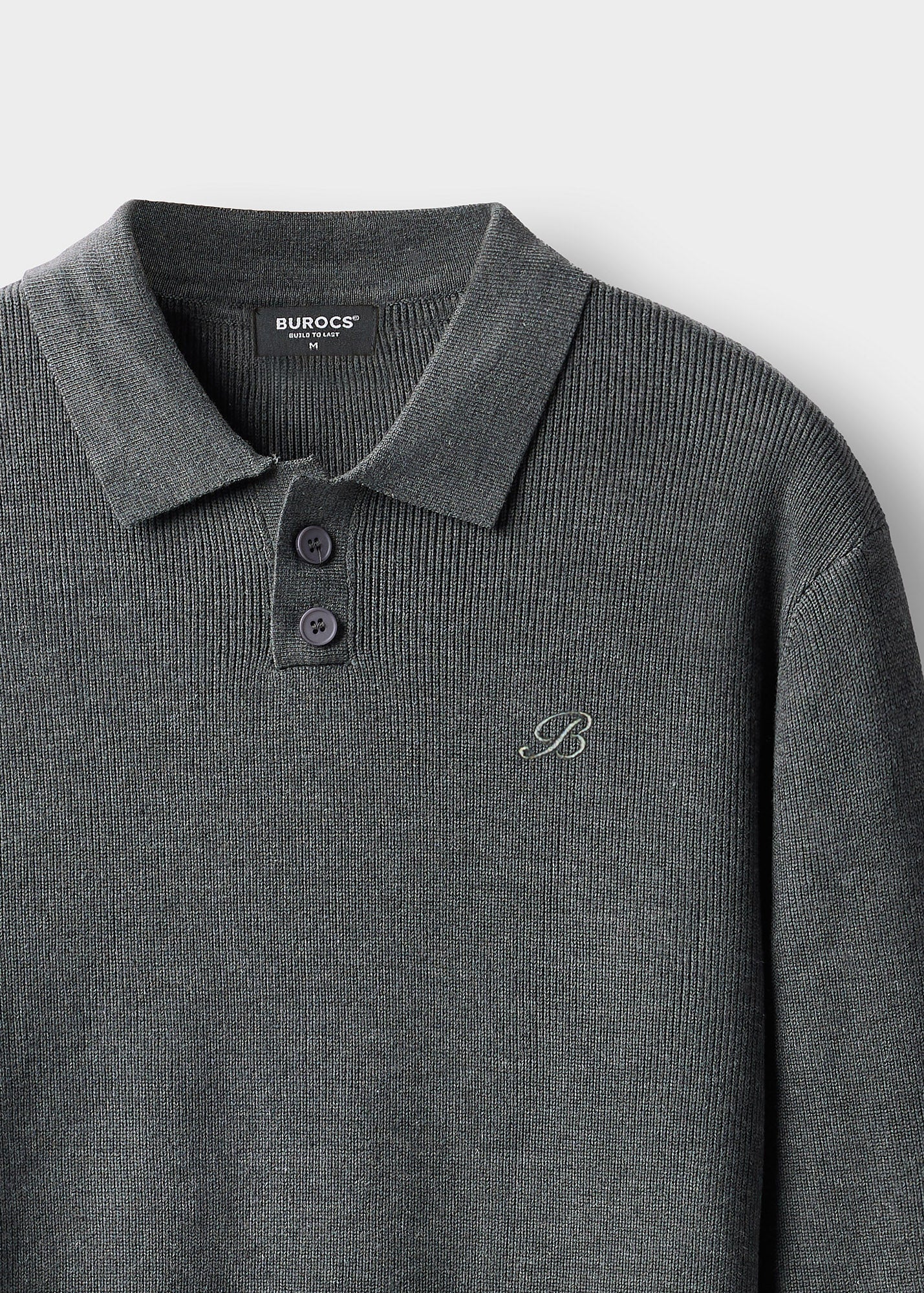 burocs-knitwear-heavy-polo-strickpullover-grau-slim-fit image 3