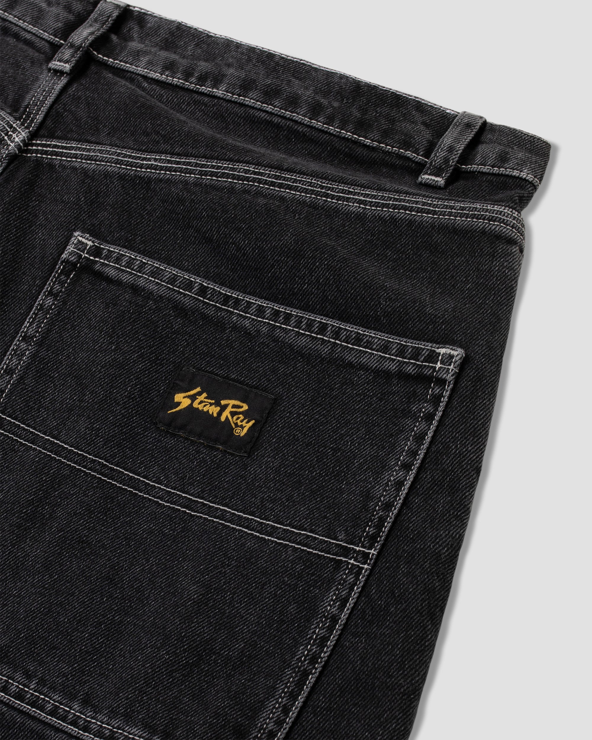 stan-ray-wide-5-short-jeansshorts-washed-black-denim image 7