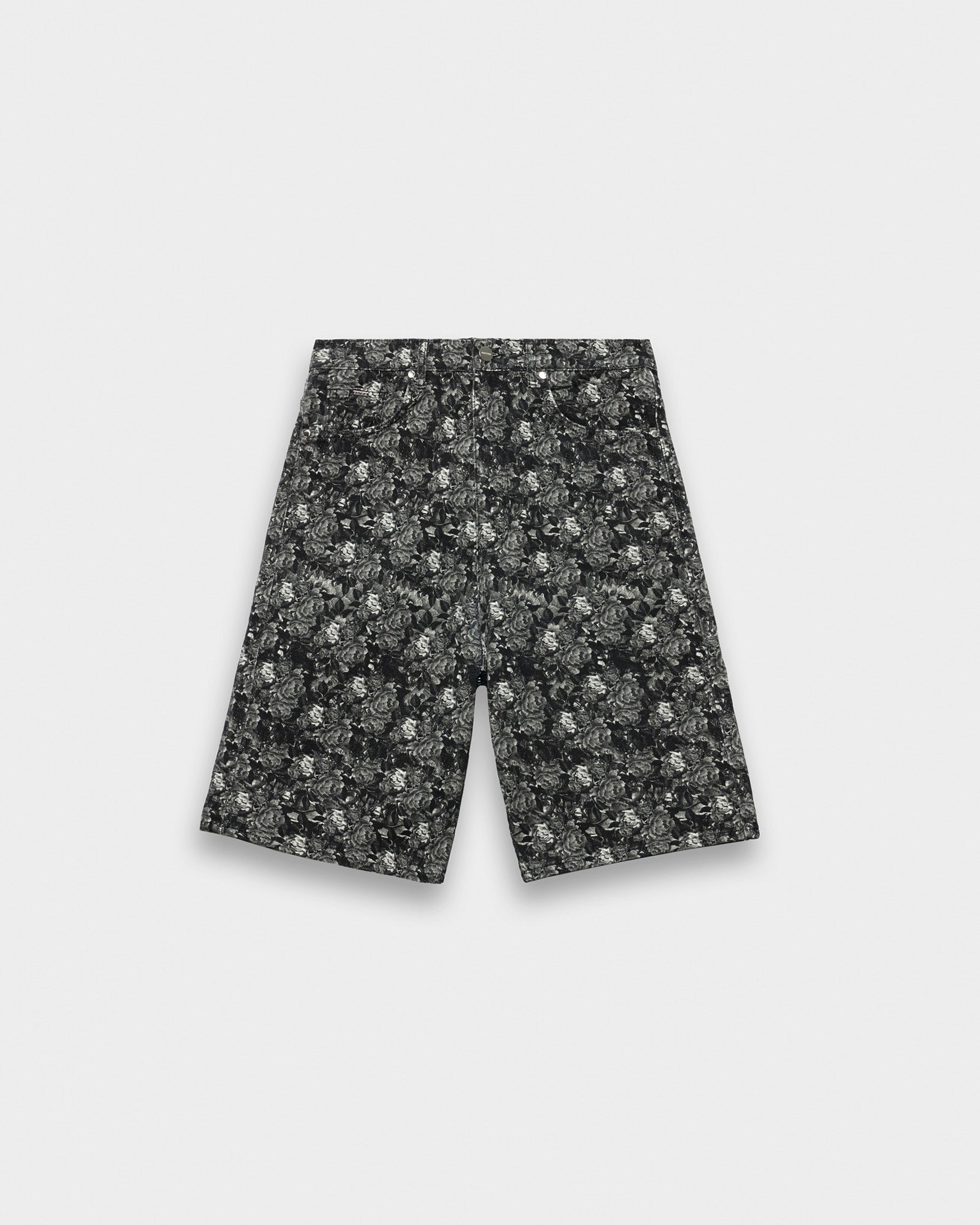 eightyfive-flower-jorts-jeansshorts-schwarz-baggy-fit image 1